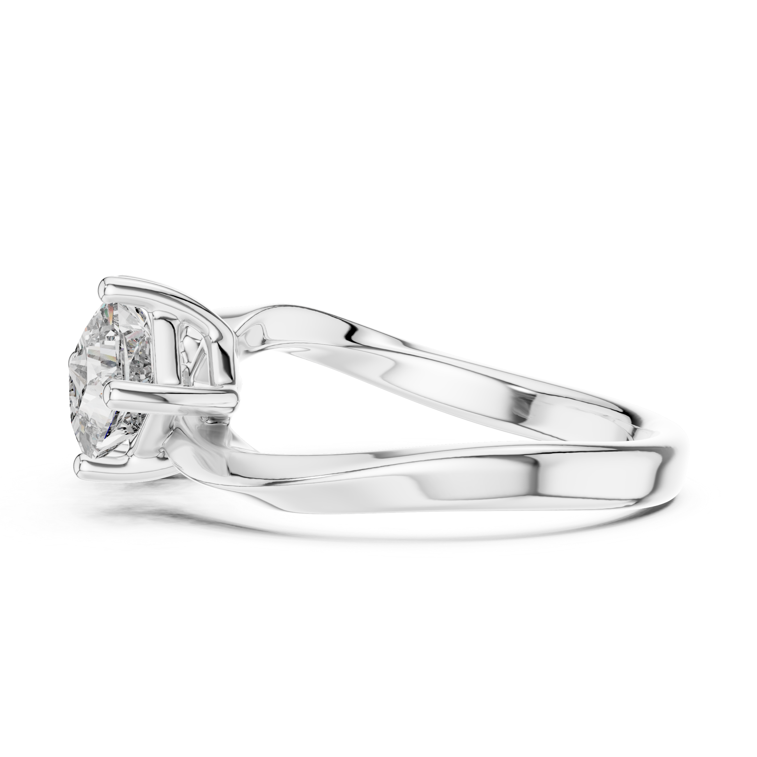 Two-Stone Princess-Cut "Toi et Moi" Bypass Ring