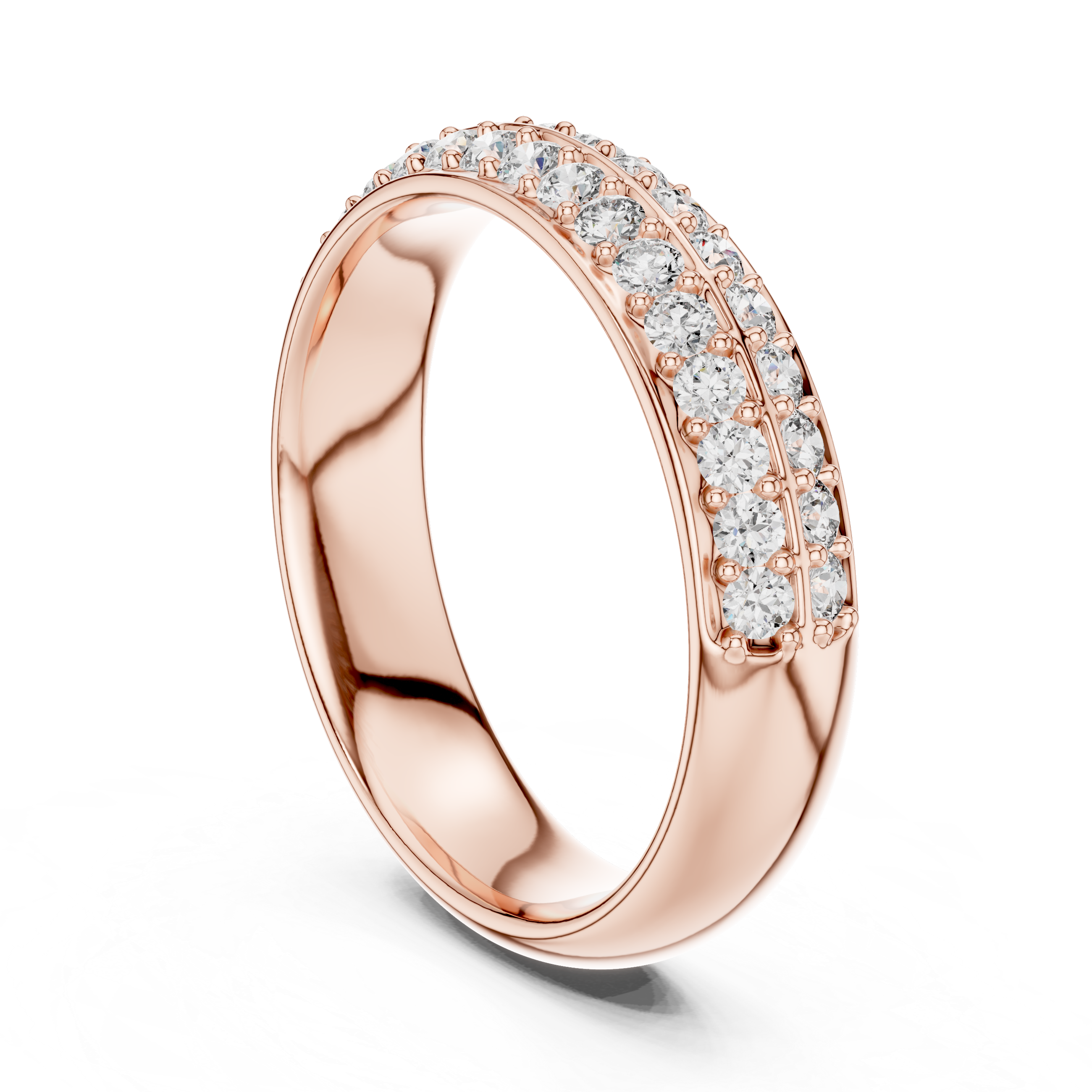 Double-Row Pave Diamond Band