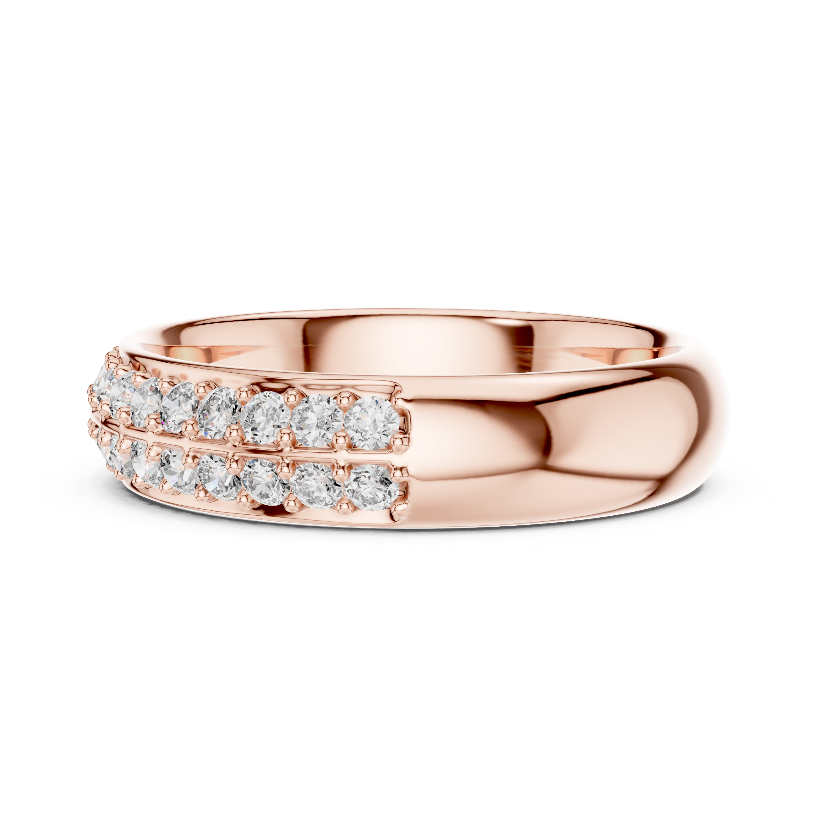 Double-Row Pave Diamond Band
