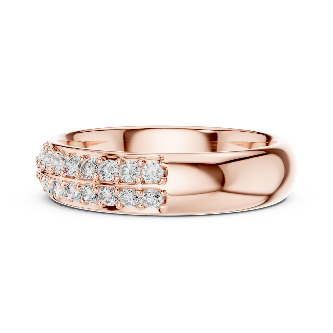Double-Row Pave Diamond Band