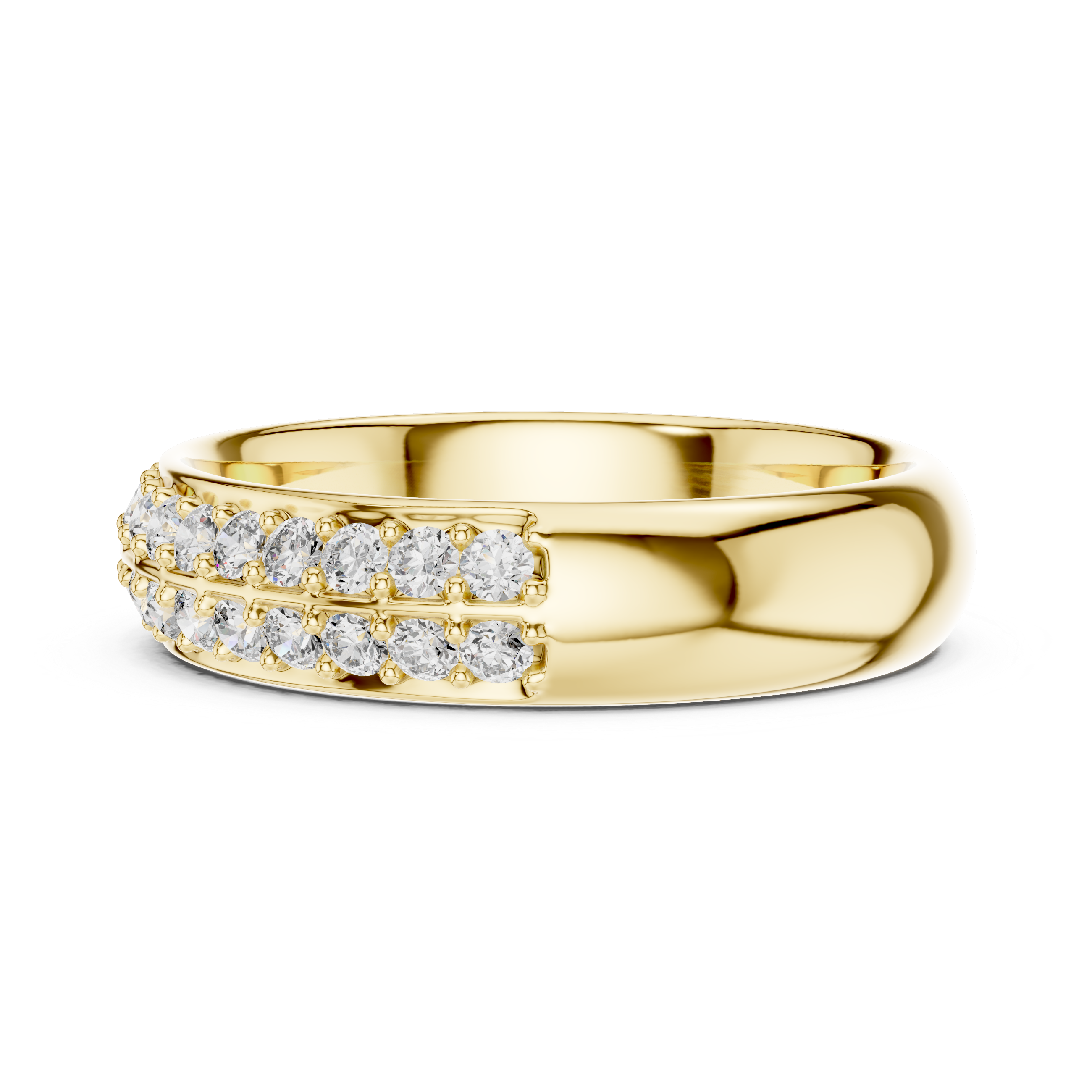 Double-Row Pave Diamond Band