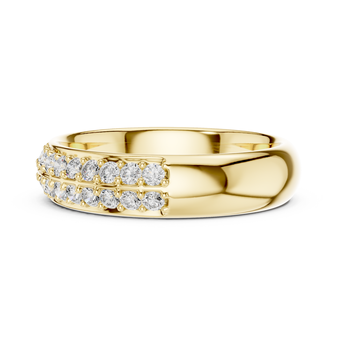 Double-Row Pave Diamond Band