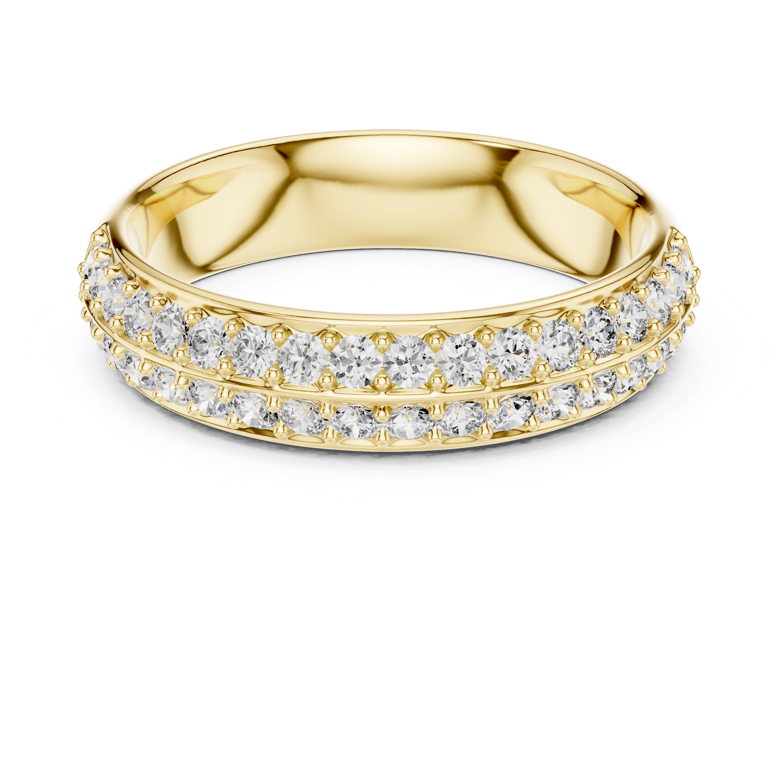 Double-Row Pave Diamond Band