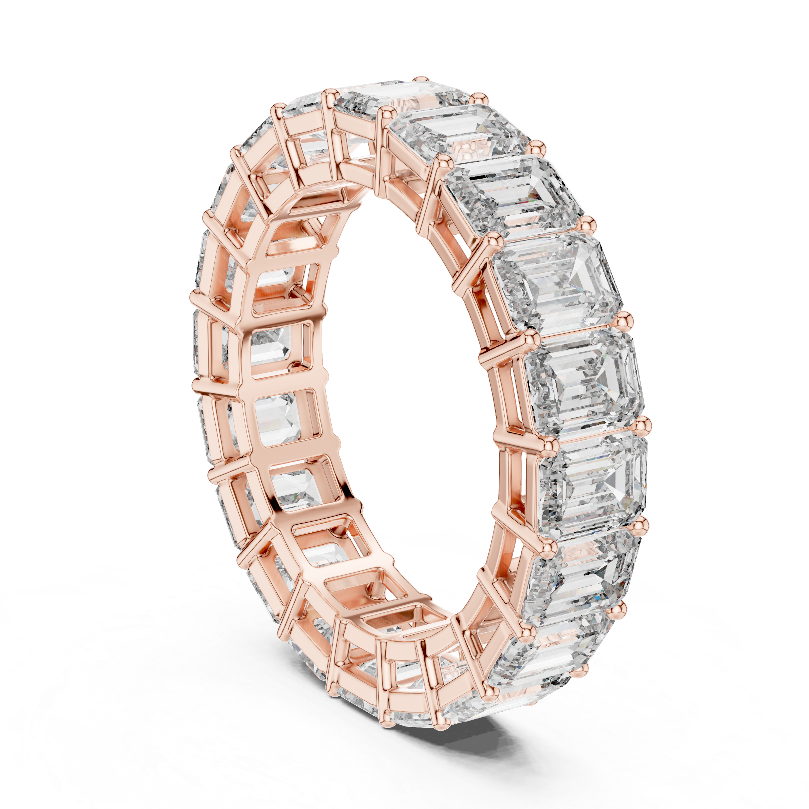 Emerald-Cut Diamond Full Eternity Band