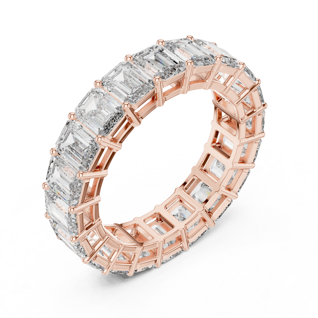 Emerald-Cut Diamond Full Eternity Band