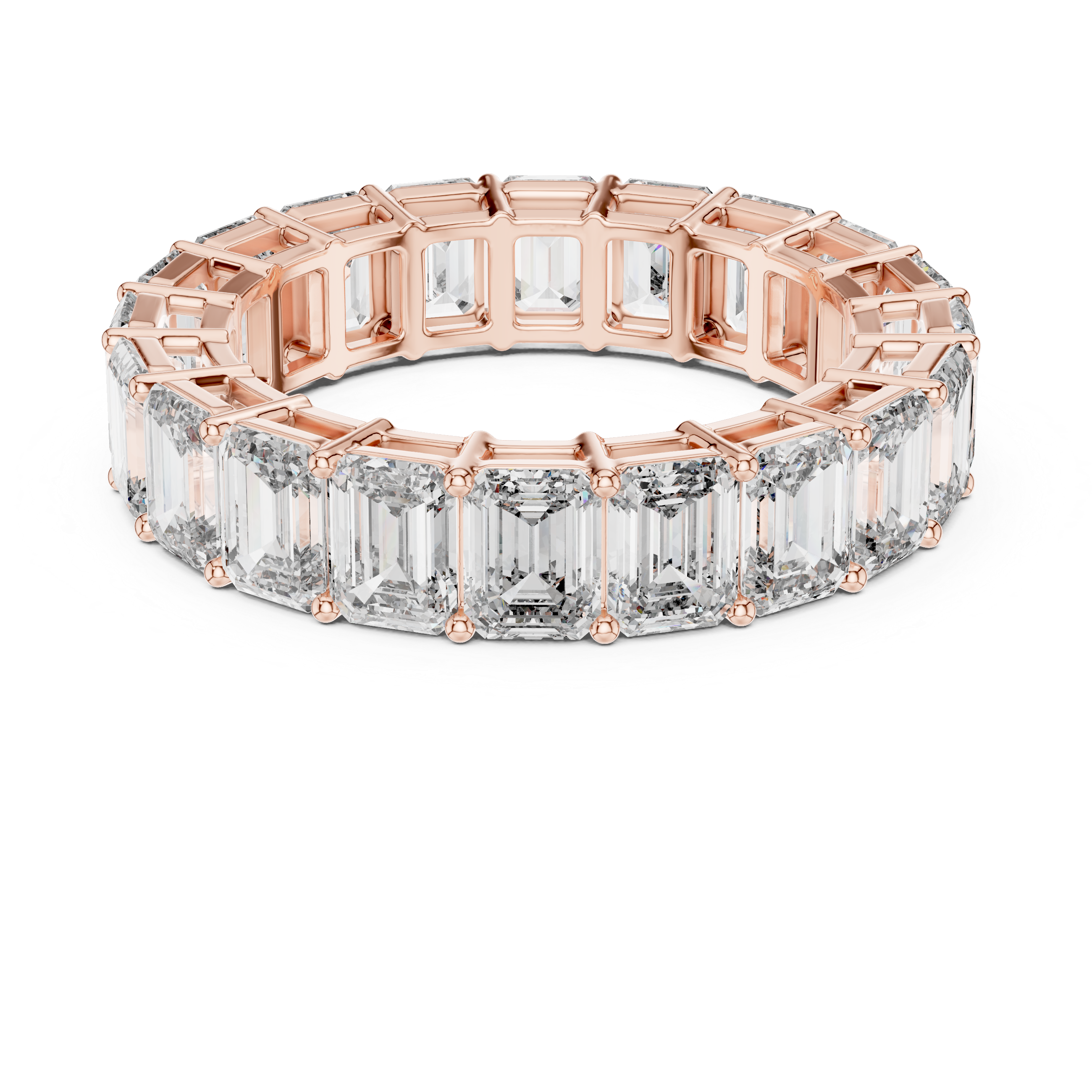 Emerald-Cut Diamond Full Eternity Band