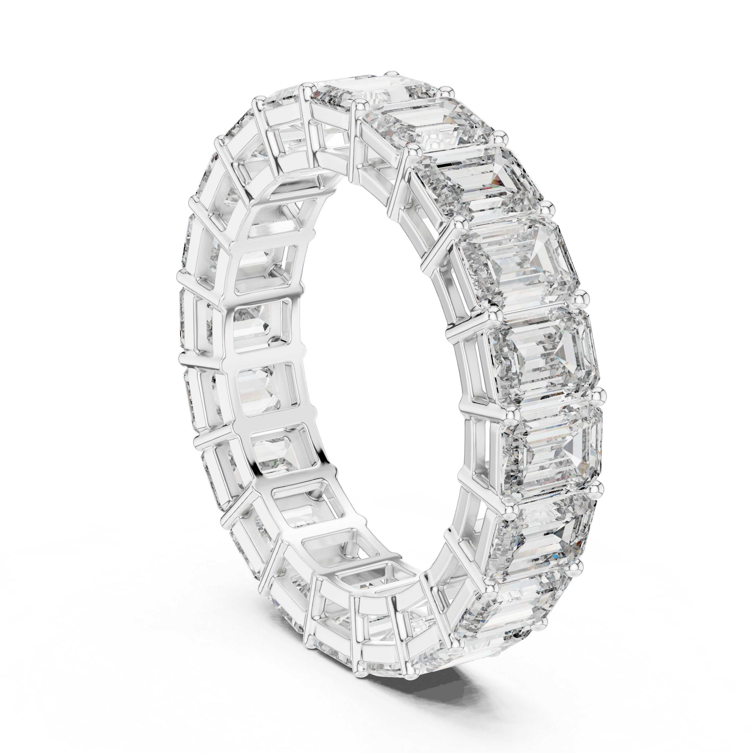 Emerald-Cut Diamond Full Eternity Band