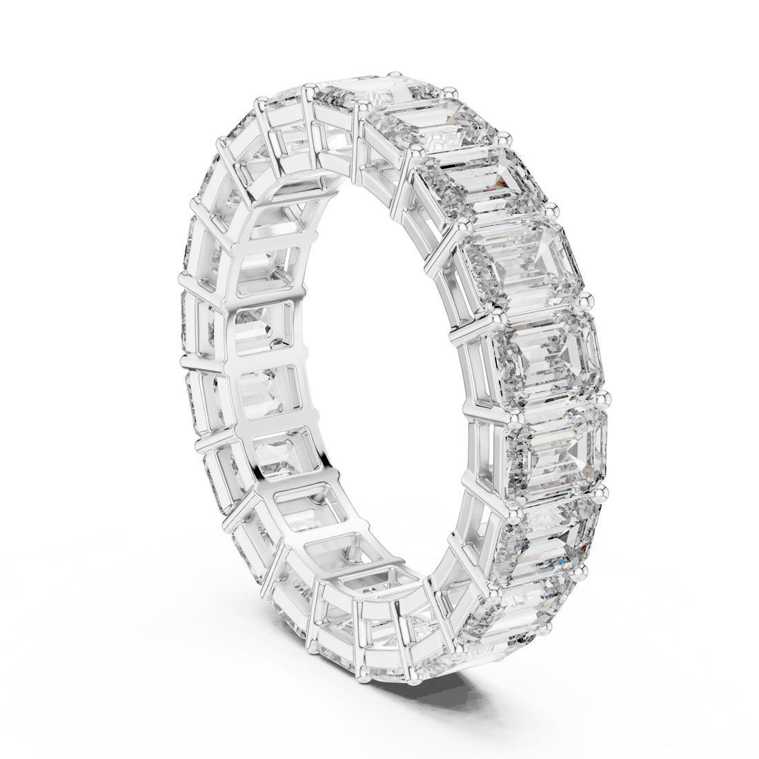 Emerald-Cut Diamond Full Eternity Band