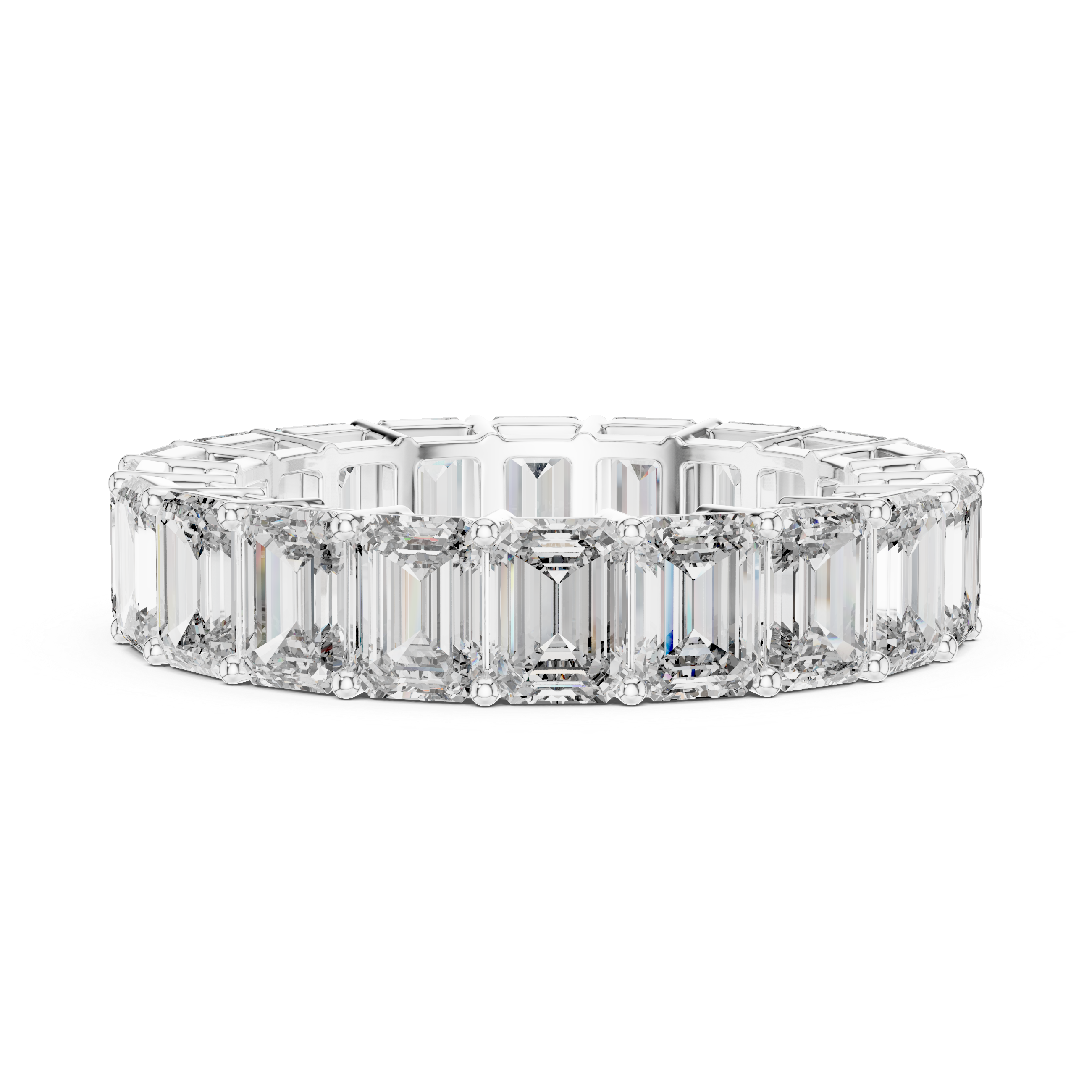 Emerald-Cut Diamond Full Eternity Band