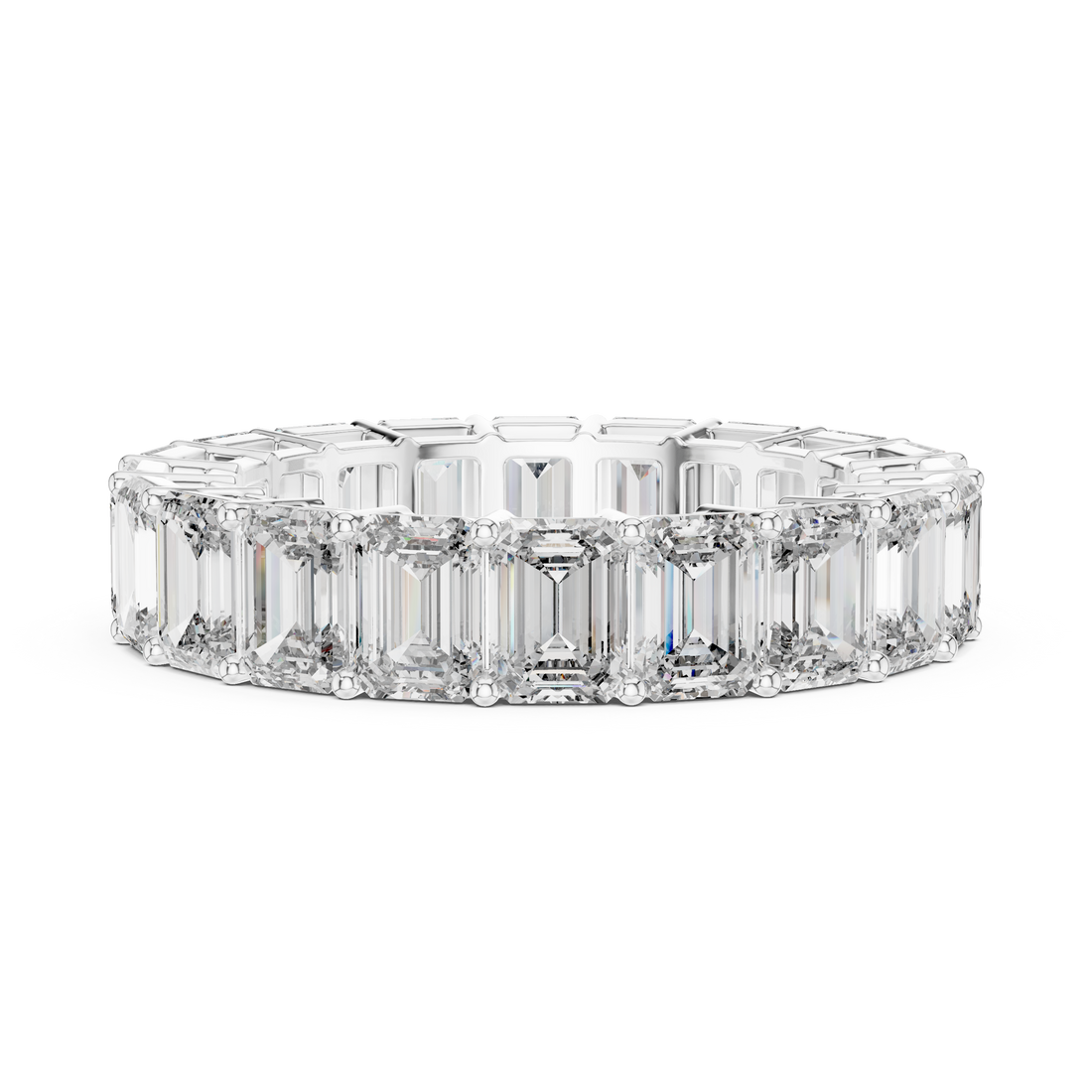 Emerald-Cut Diamond Full Eternity Band