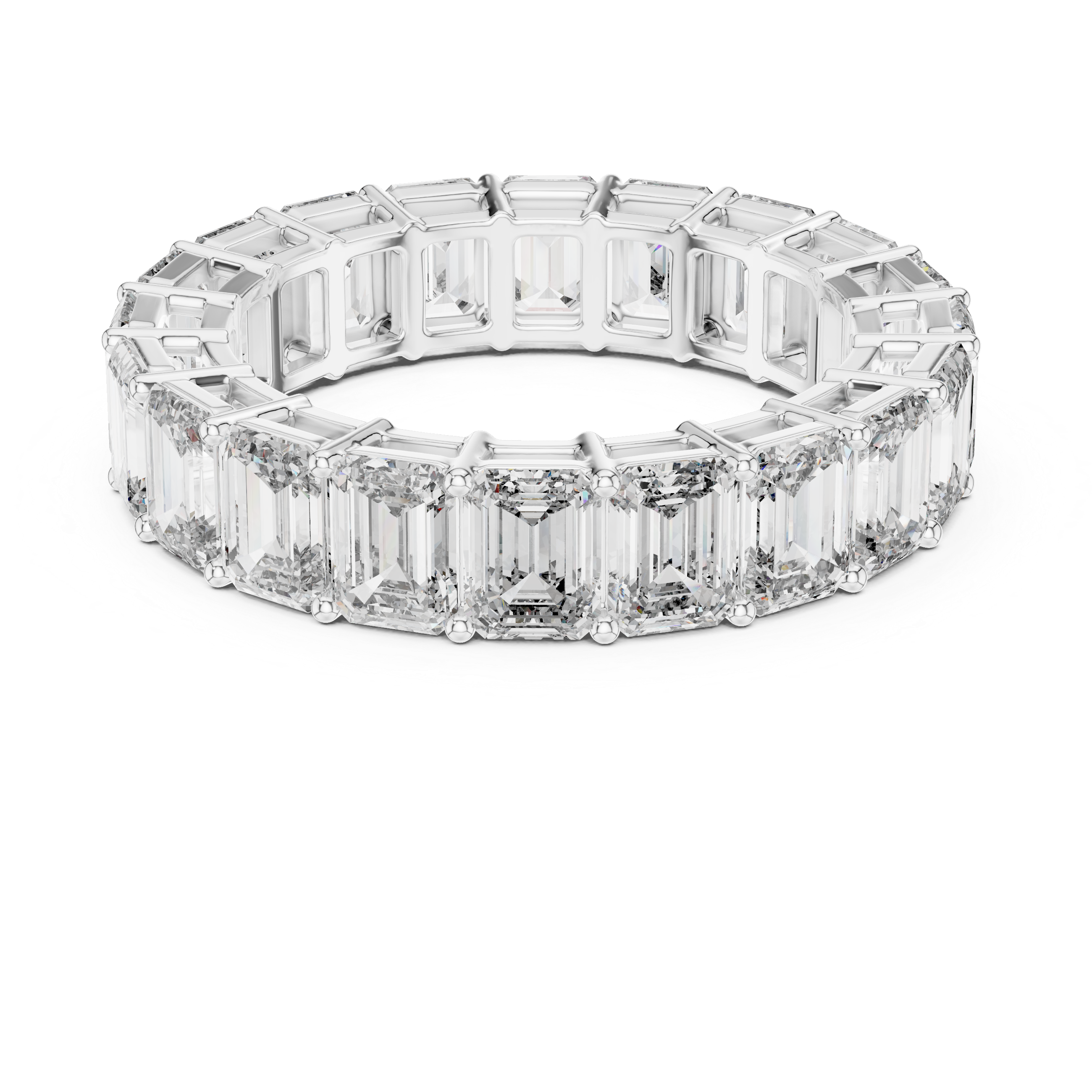 Emerald-Cut Diamond Full Eternity Band