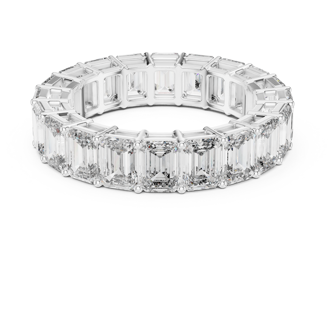 Emerald-Cut Diamond Full Eternity Band