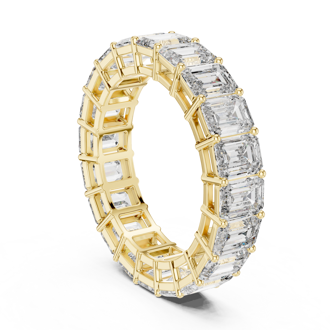 Emerald-Cut Diamond Full Eternity Band