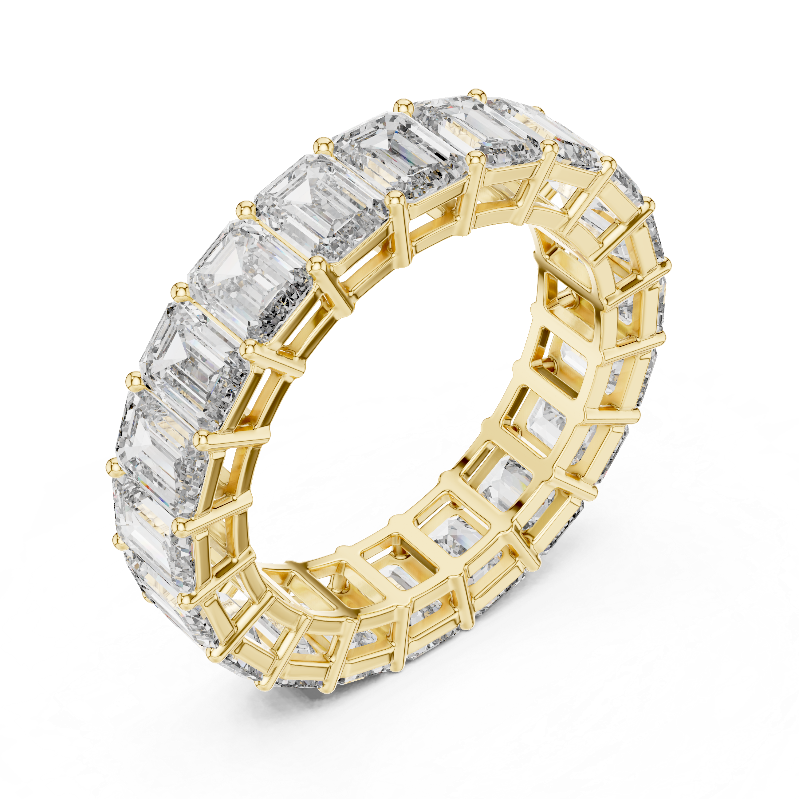 Emerald-Cut Diamond Full Eternity Band
