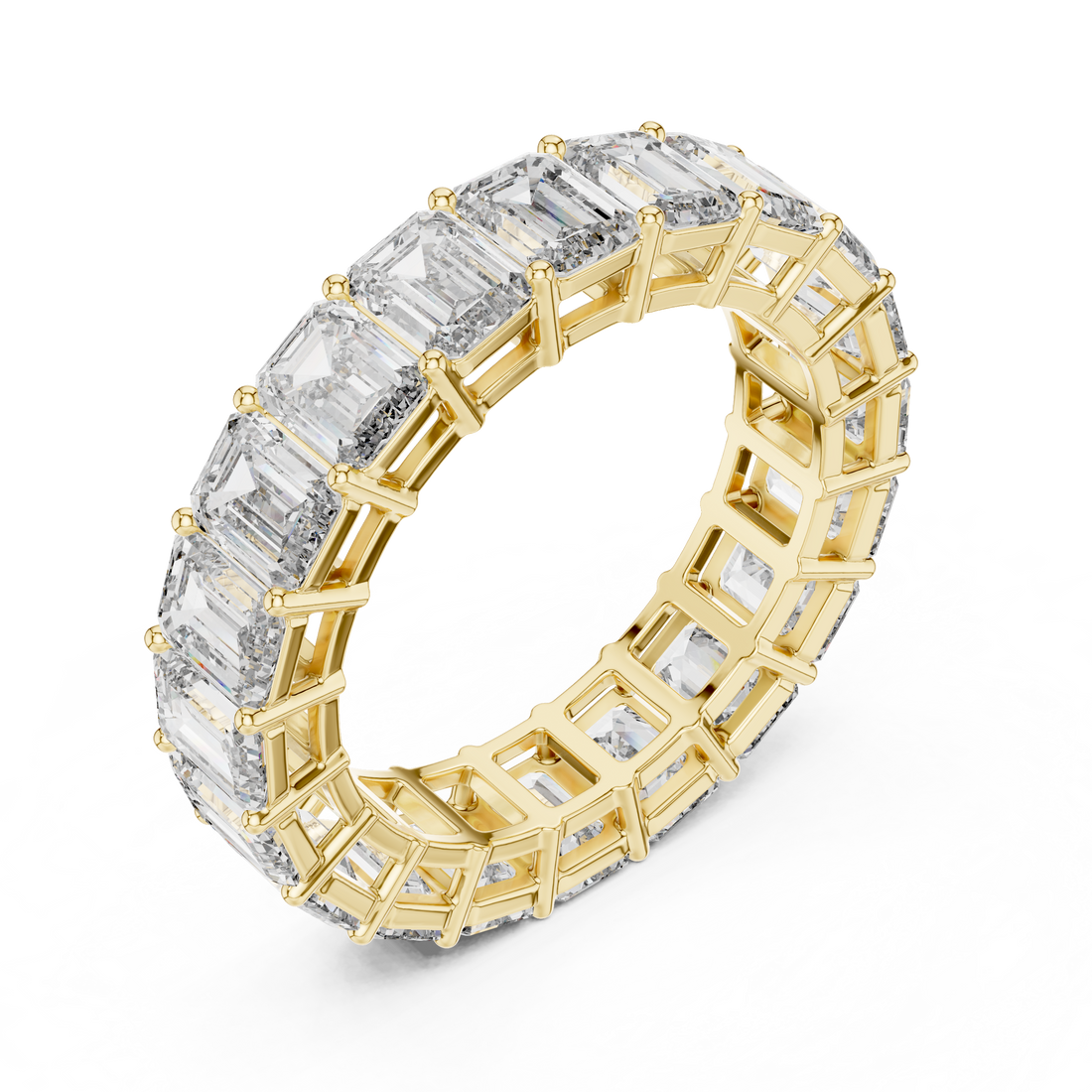 Emerald-Cut Diamond Full Eternity Band