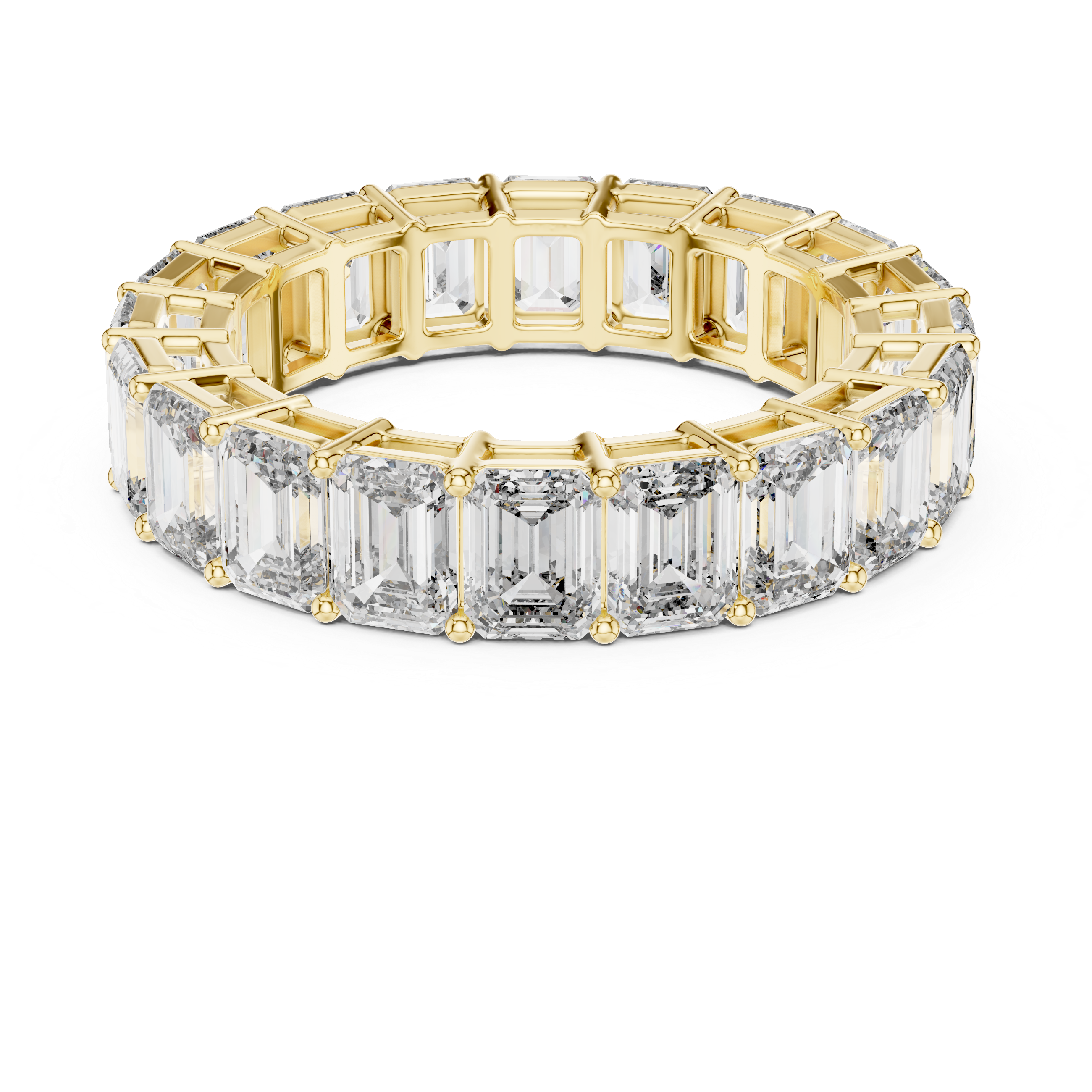 Emerald-Cut Diamond Full Eternity Band