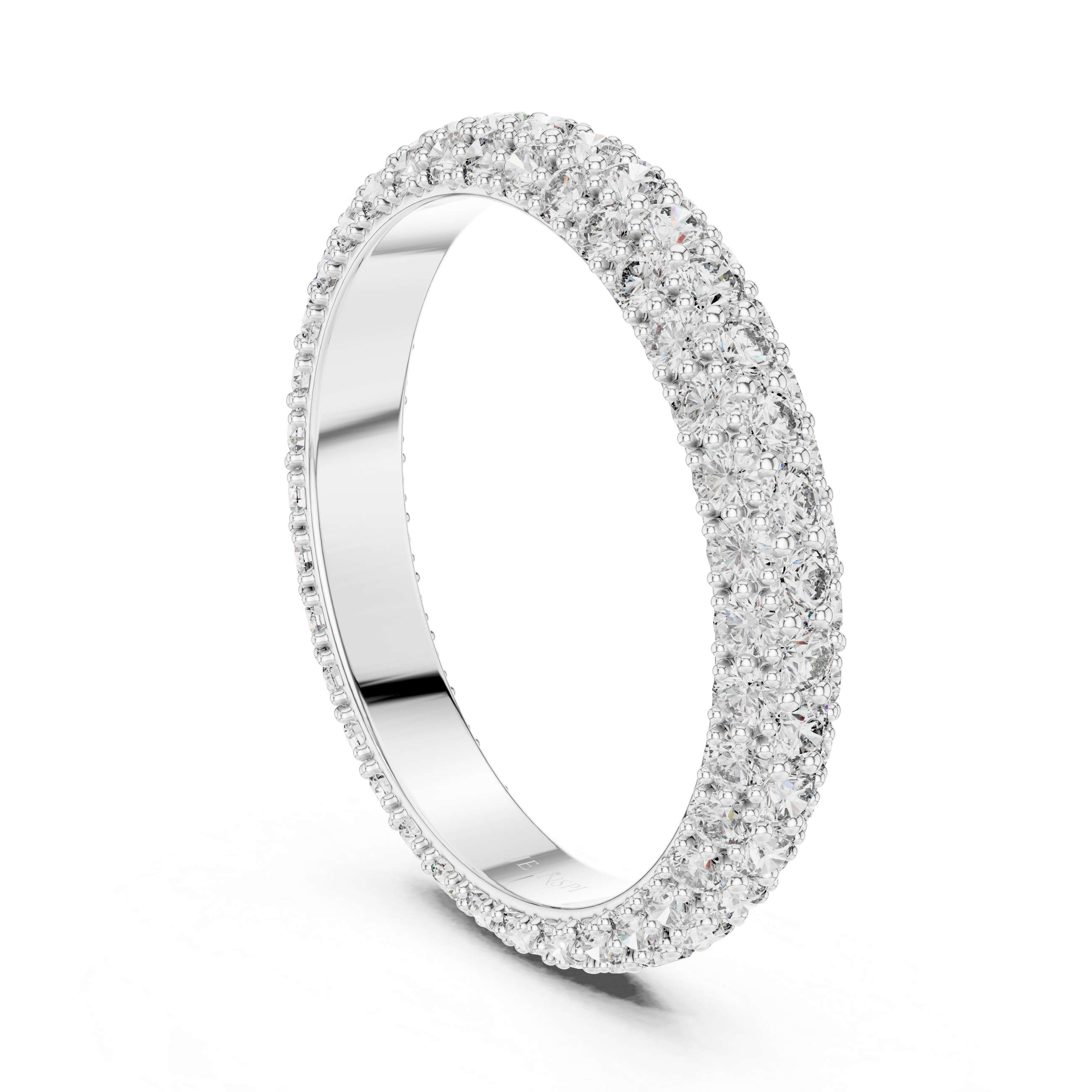 Triple-Row Dome Pave Eternity Band