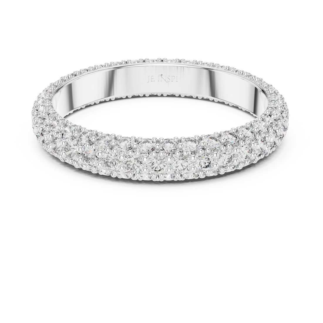Triple-Row Dome Pave Eternity Band
