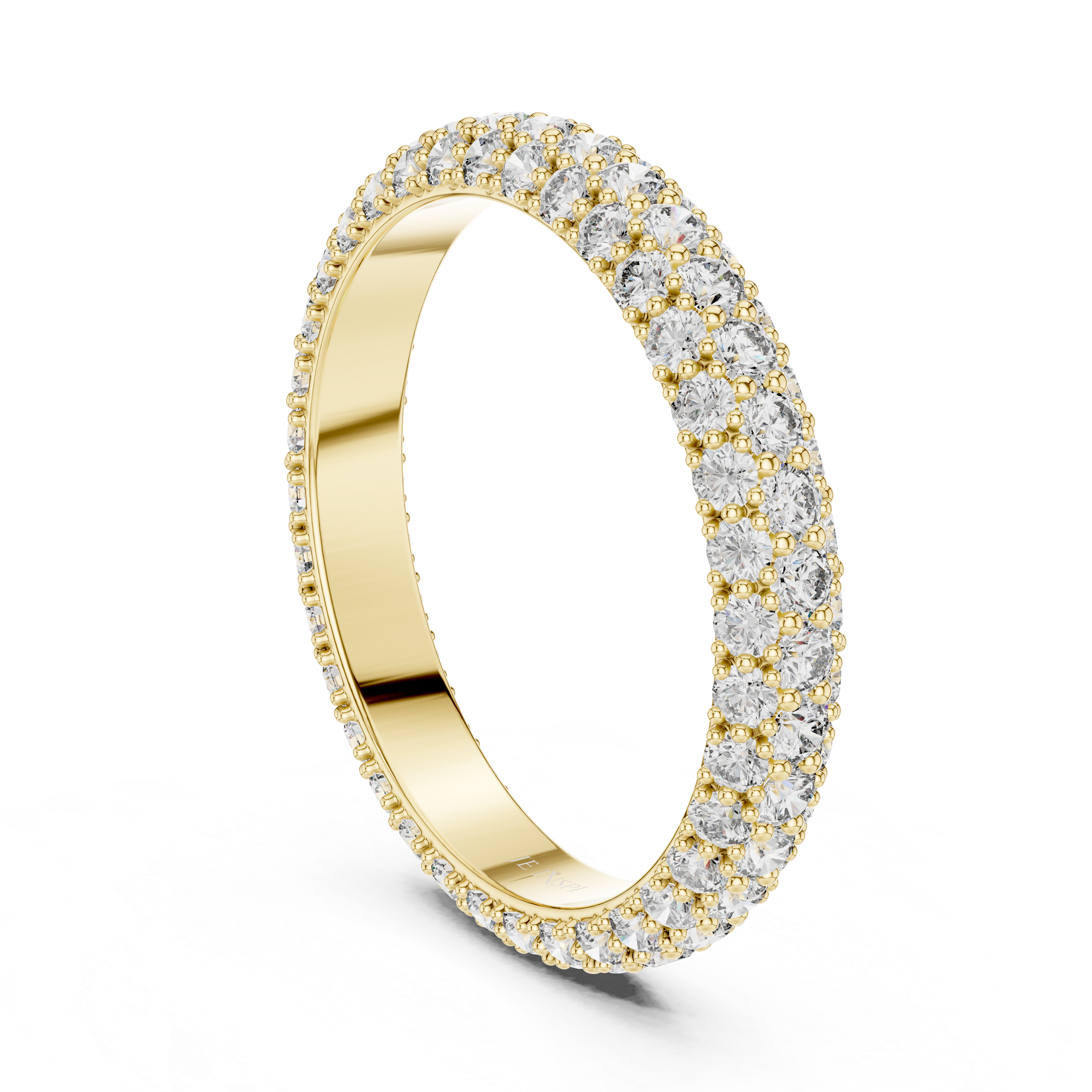 Triple-Row Dome Pave Eternity Band
