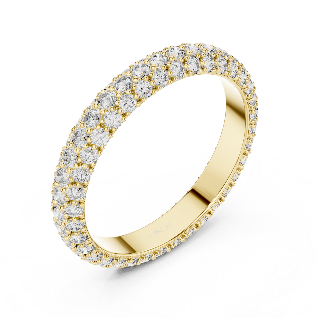 Triple-Row Dome Pave Eternity Band