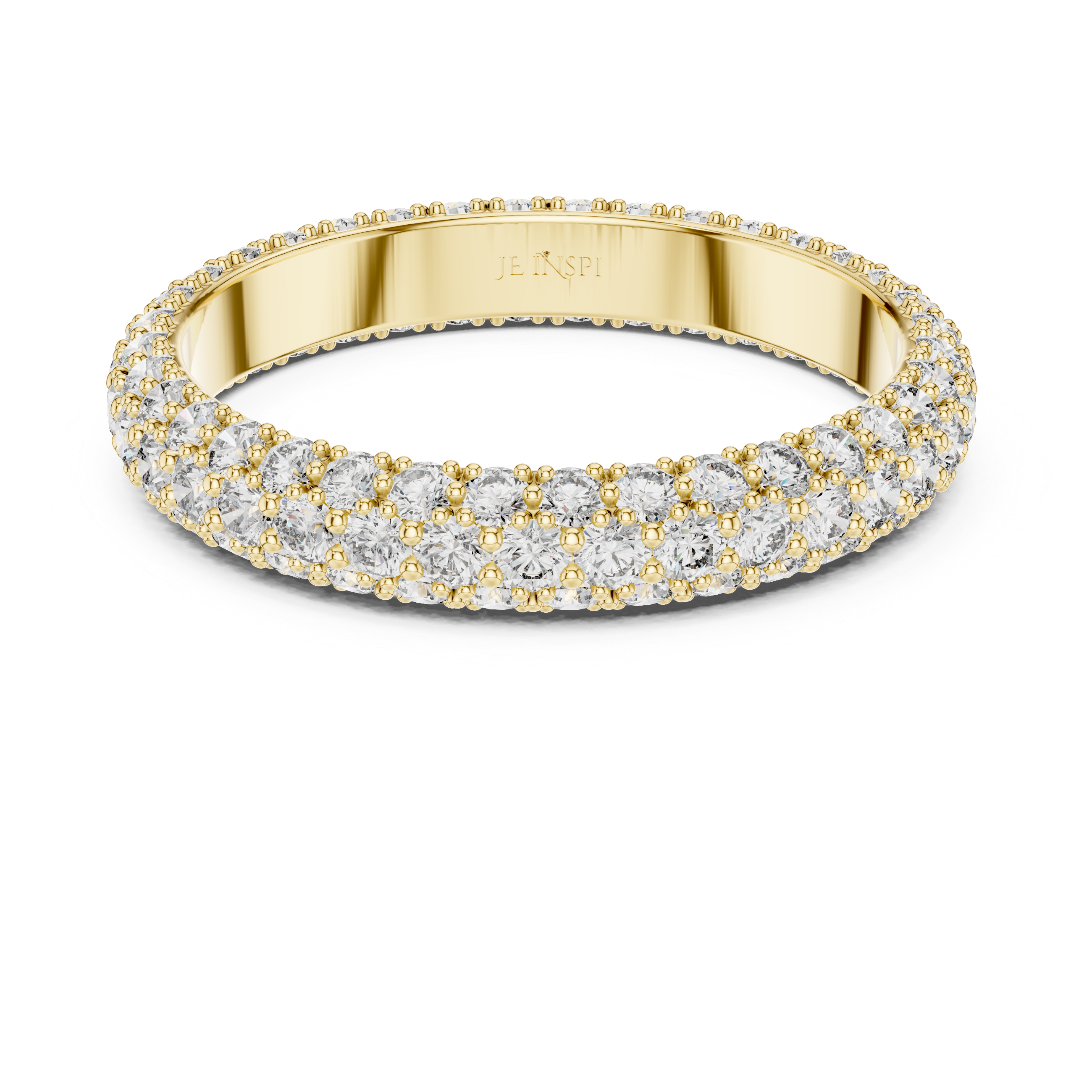 Triple-Row Dome Pave Eternity Band