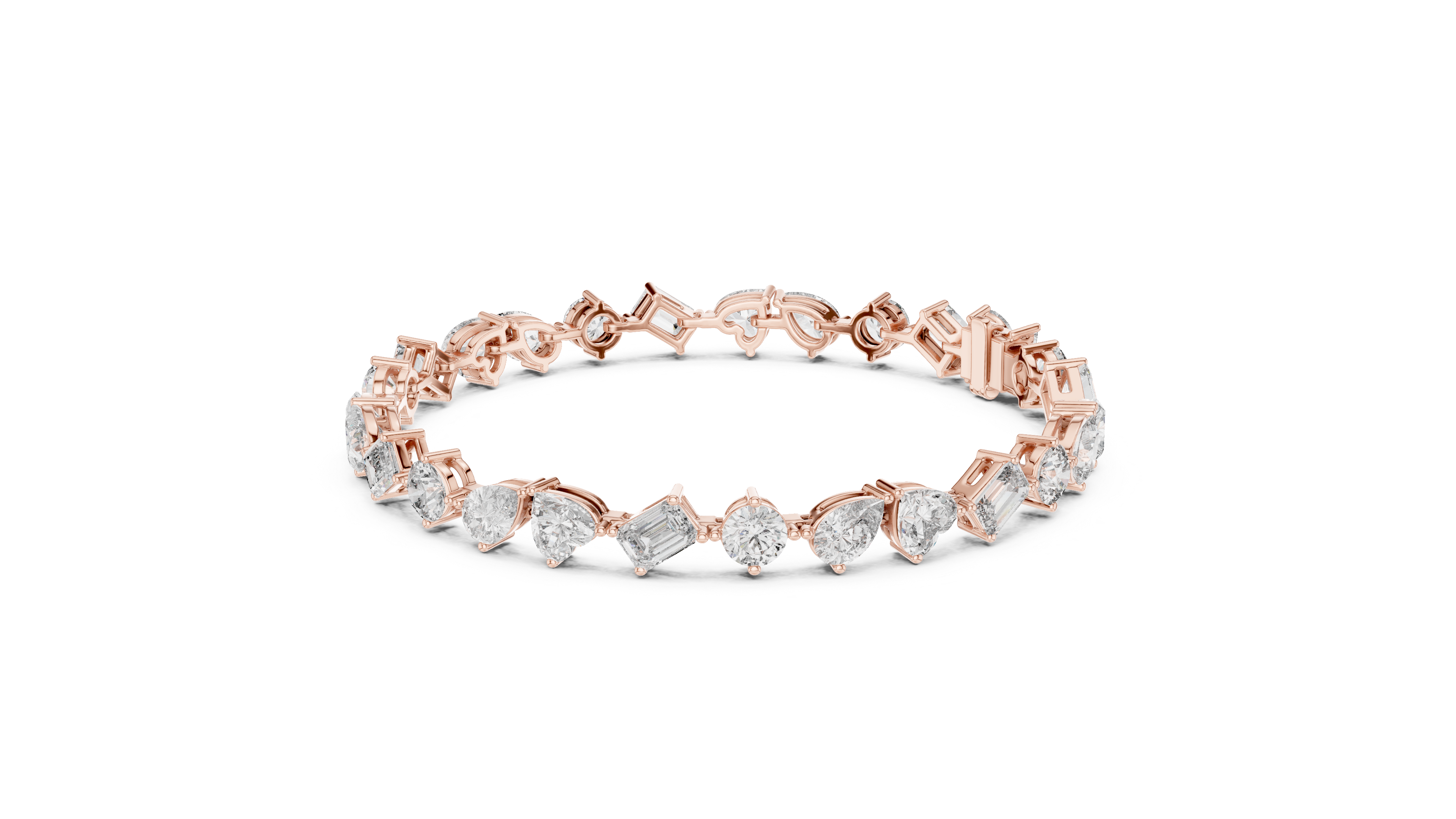 Multi-Shape Fancy Cut Diamond Tennis Bracelet (2.80 TCW)