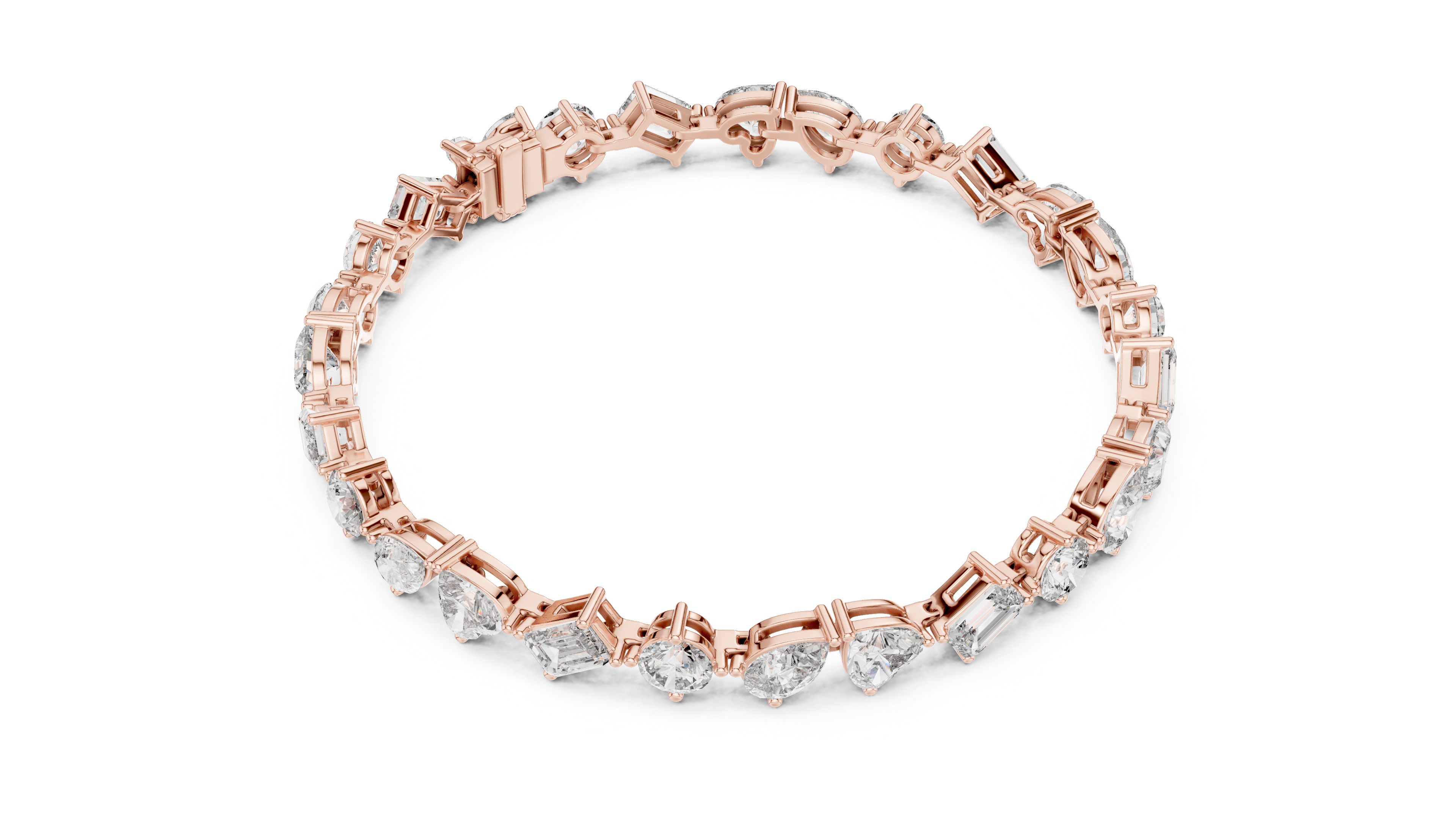 Multi-Shape Fancy Cut Diamond Tennis Bracelet (2.80 TCW)