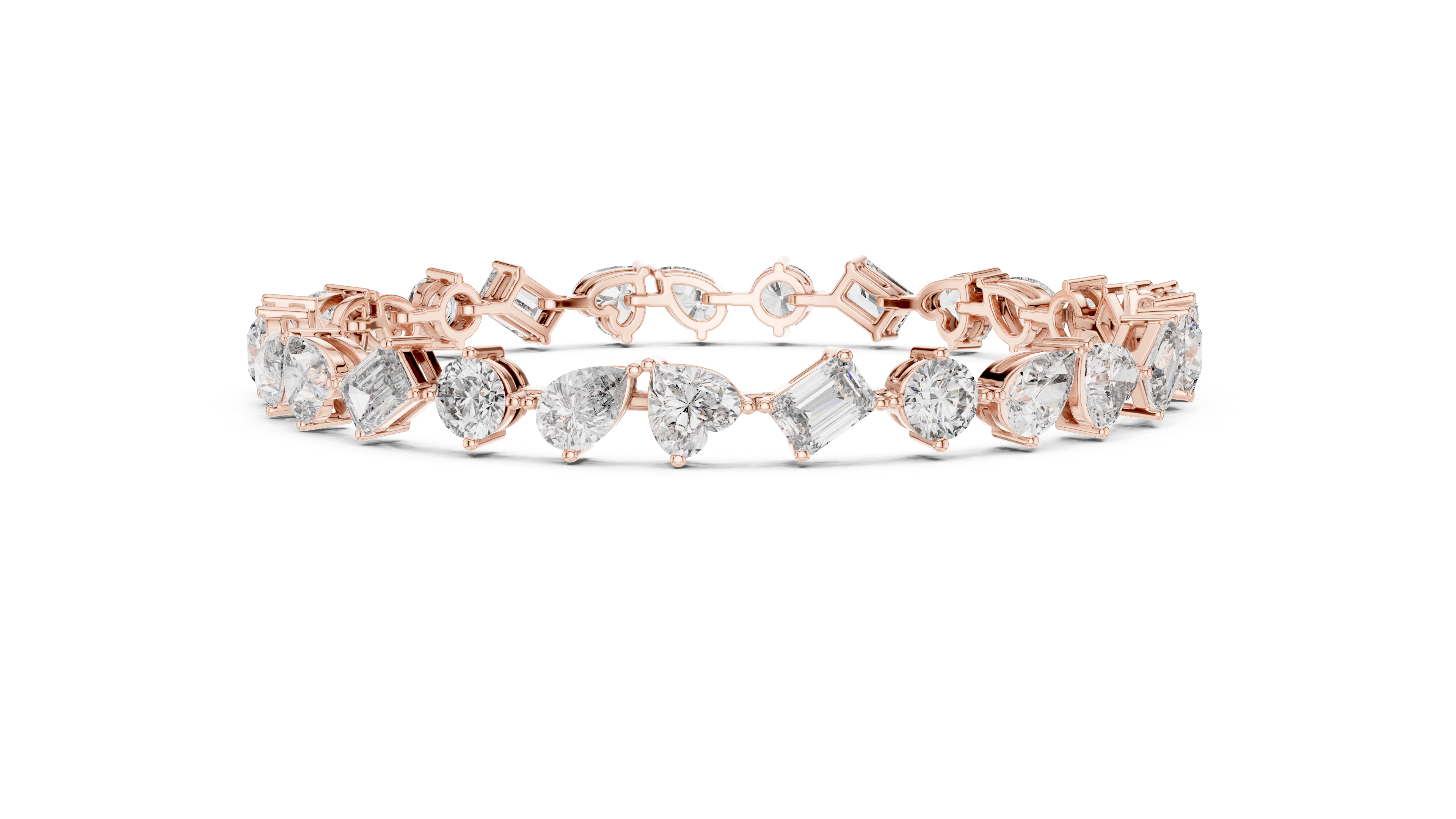 Multi-Shape Fancy Cut Diamond Tennis Bracelet (2.80 TCW)