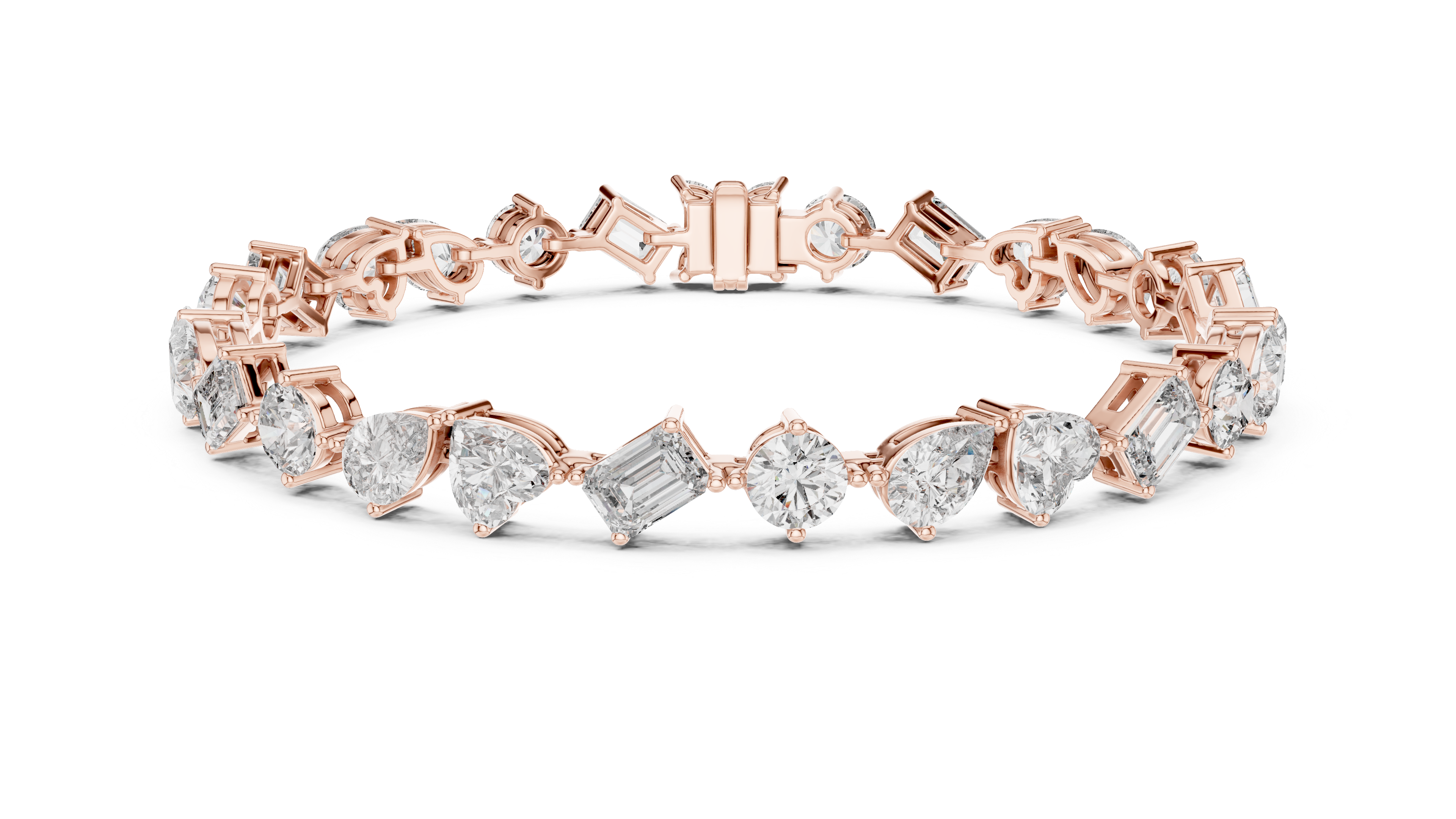 Multi-Shape Fancy Cut Diamond Tennis Bracelet (2.80 TCW)