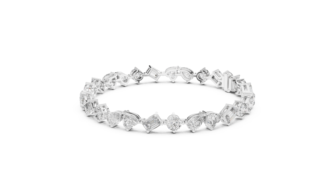 Multi-Shape Fancy Cut Diamond Tennis Bracelet (2.80 TCW)