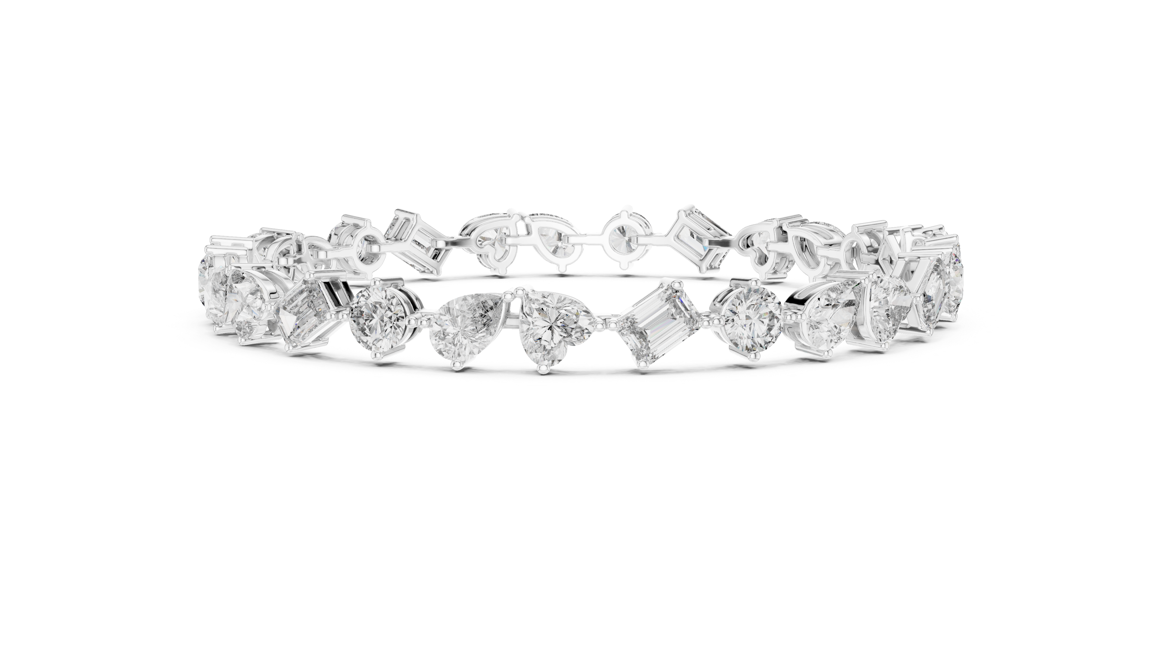 Multi-Shape Fancy Cut Diamond Tennis Bracelet (2.80 TCW)
