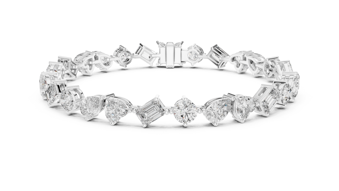 Multi-Shape Fancy Cut Diamond Tennis Bracelet (2.80 TCW)