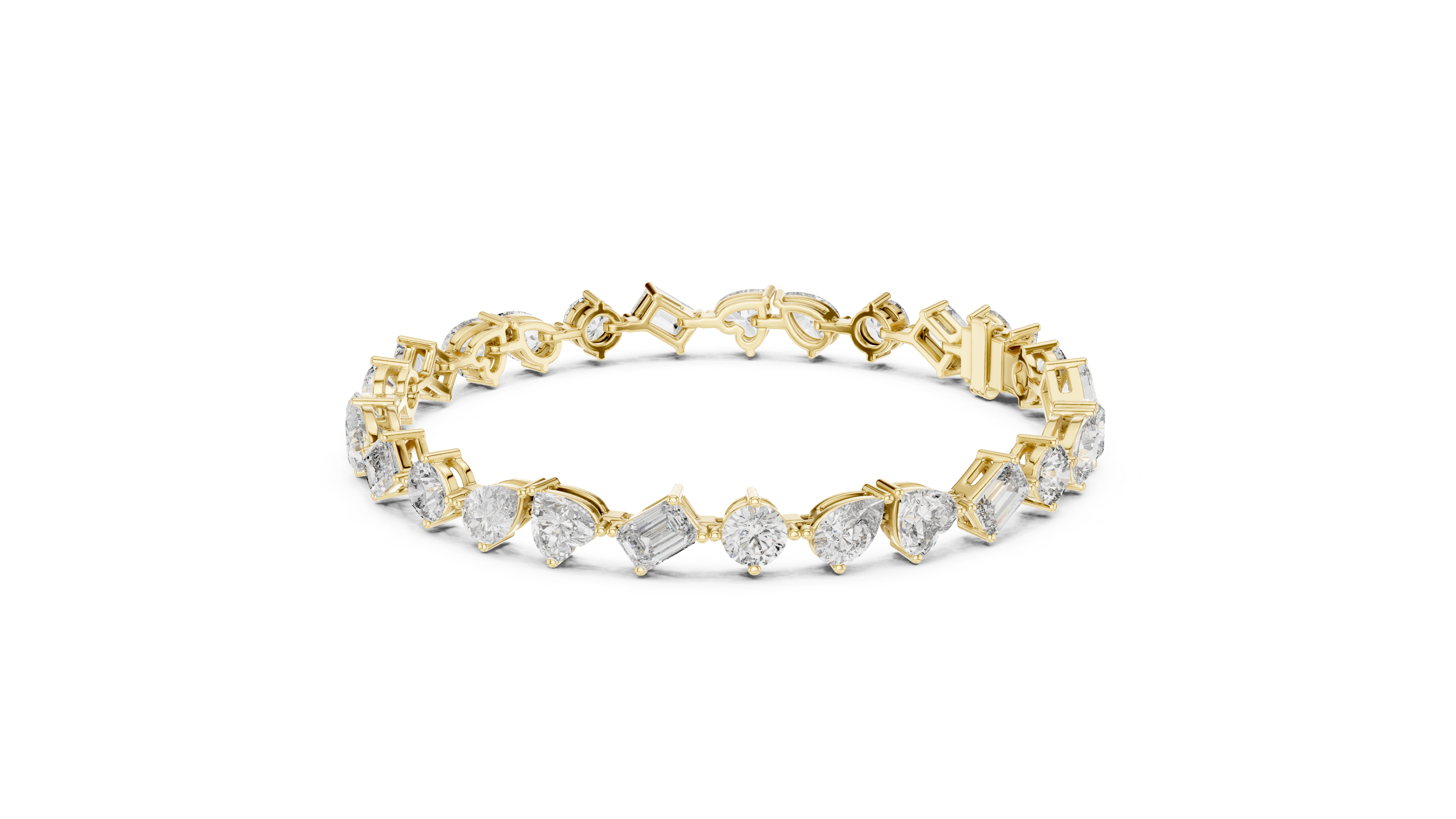 Multi-Shape Fancy Cut Diamond Tennis Bracelet (2.80 TCW)