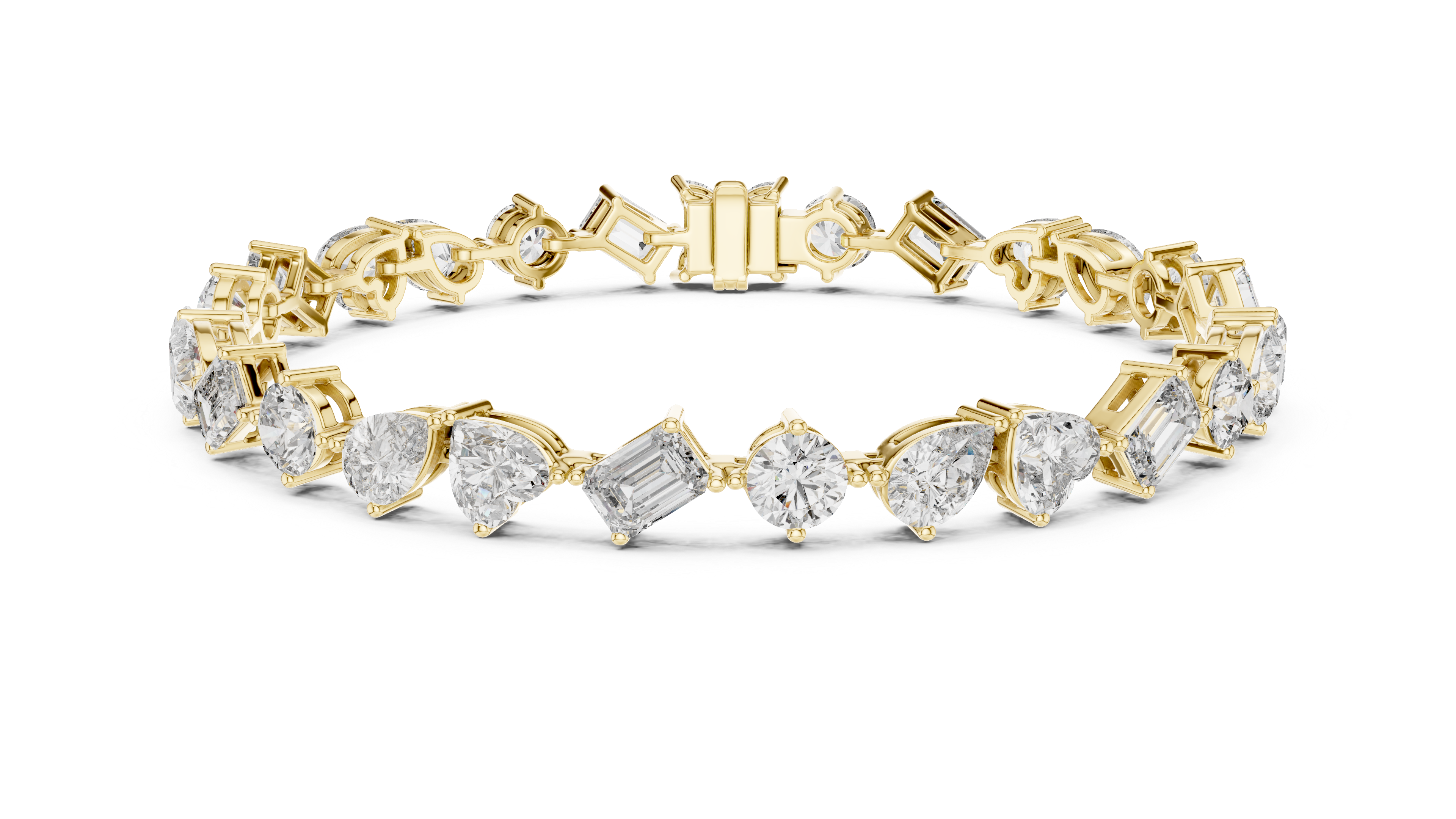 Multi-Shape Fancy Cut Diamond Tennis Bracelet (2.80 TCW)