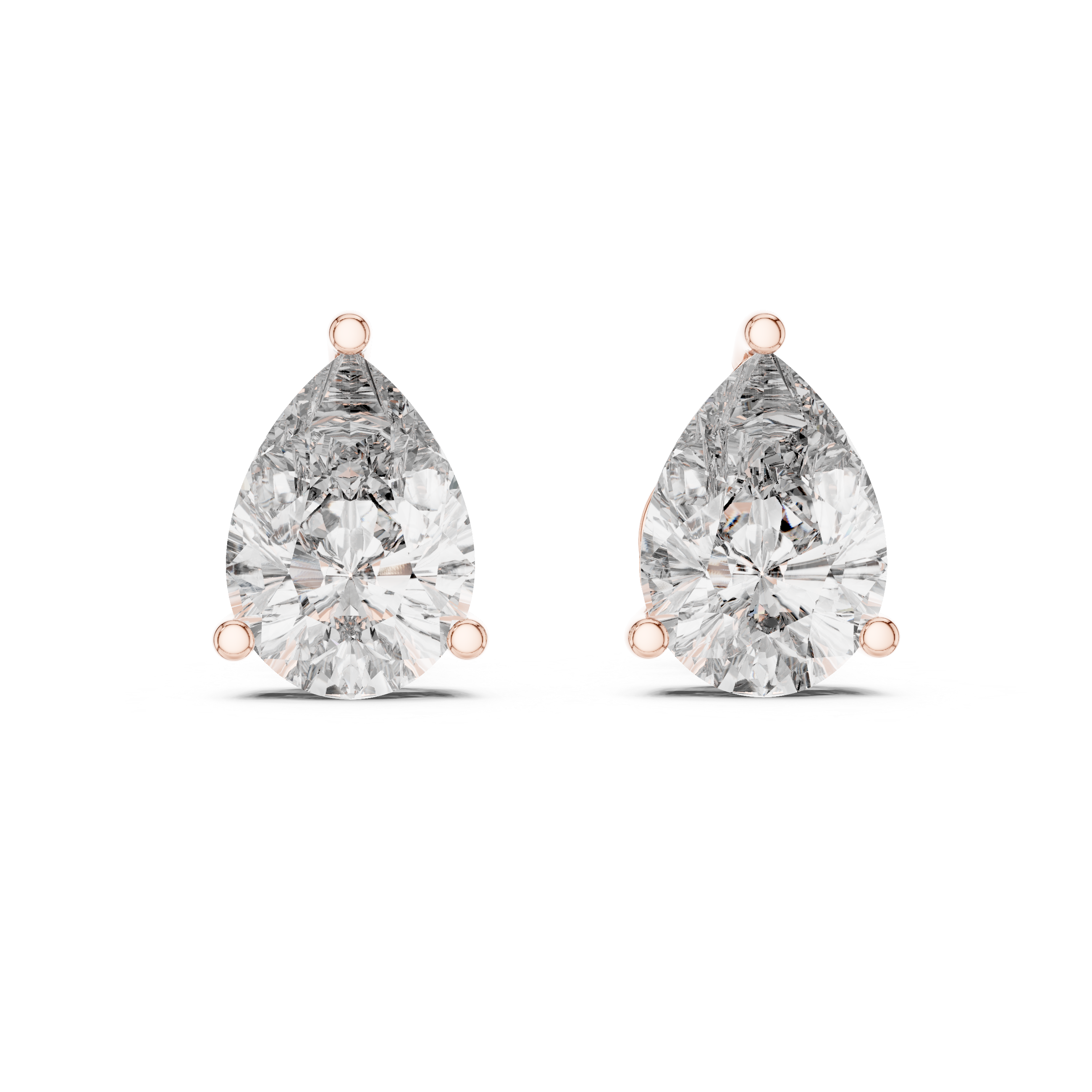 Classic Pear Diamond Stud Earrings