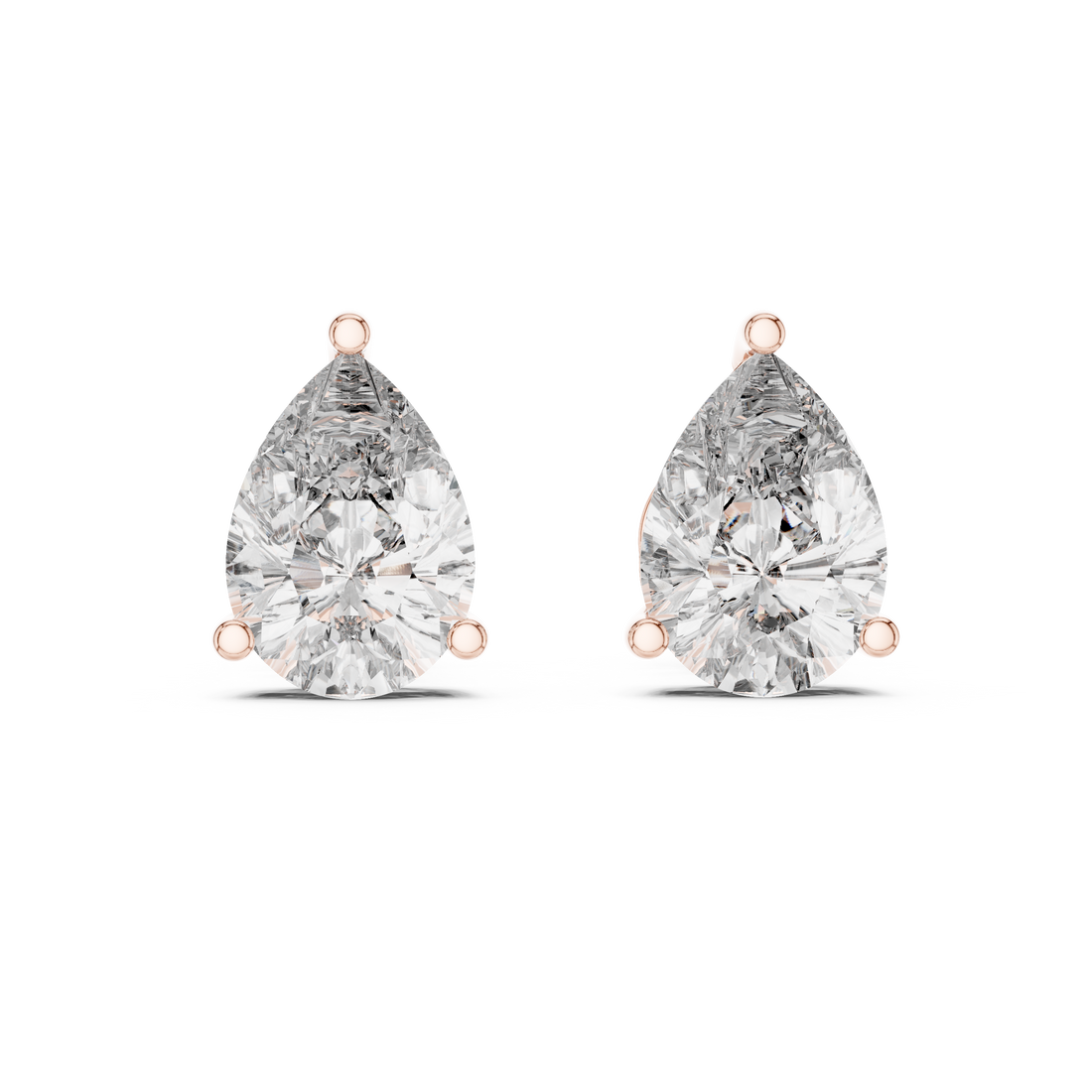 Classic Pear Diamond Stud Earrings