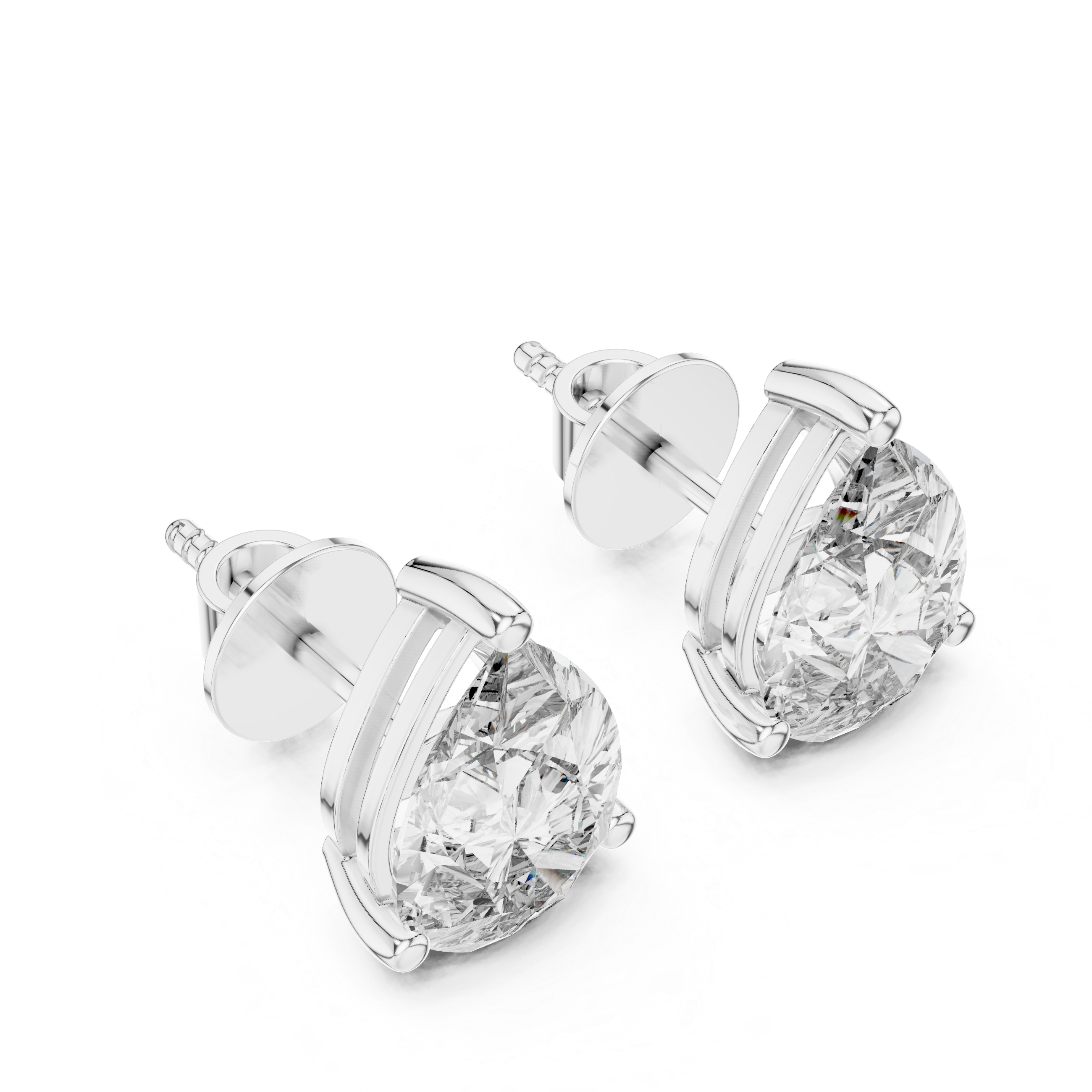 Classic Pear Diamond Stud Earrings