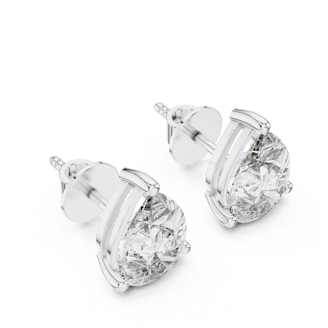 Classic Pear Diamond Stud Earrings