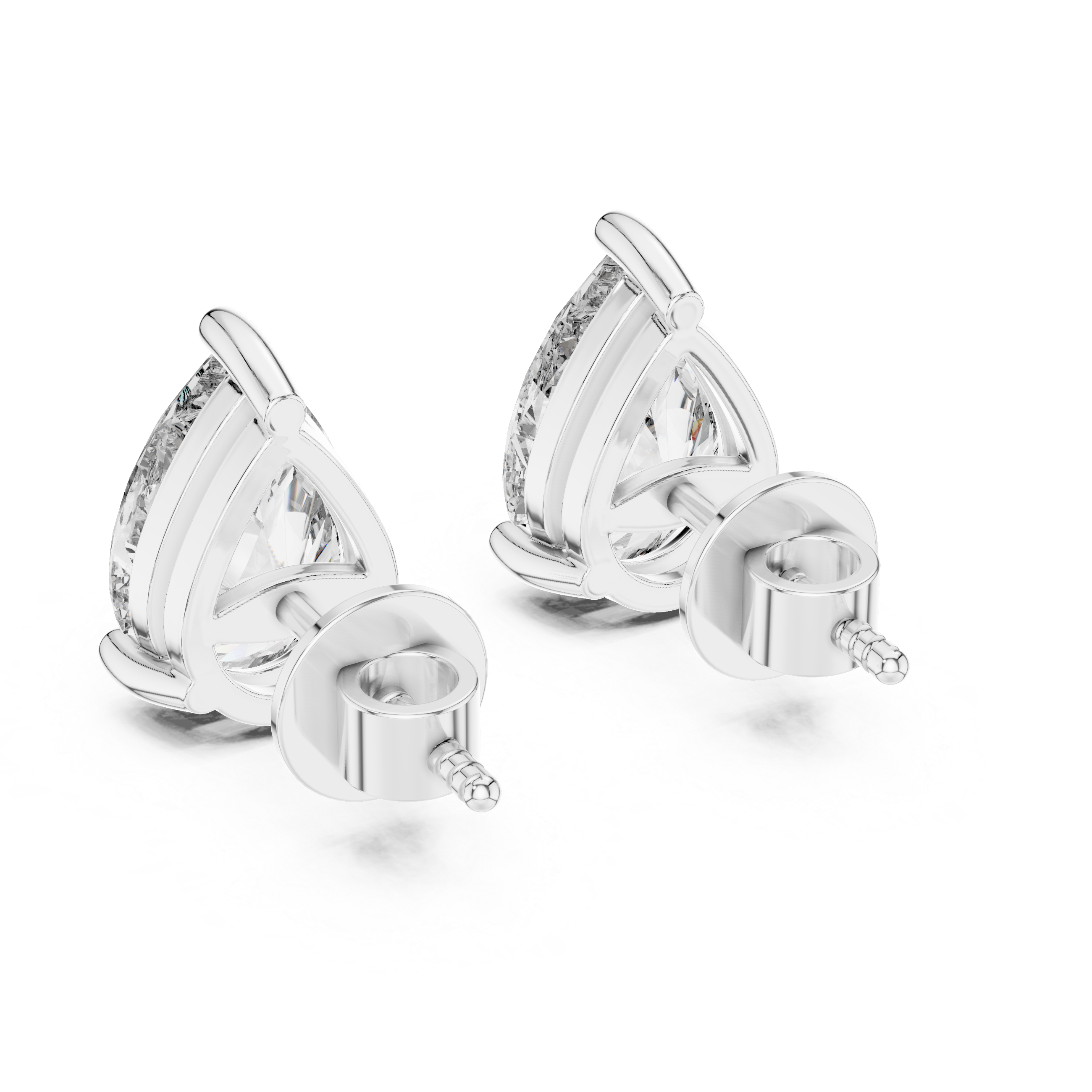 Classic Pear Diamond Stud Earrings