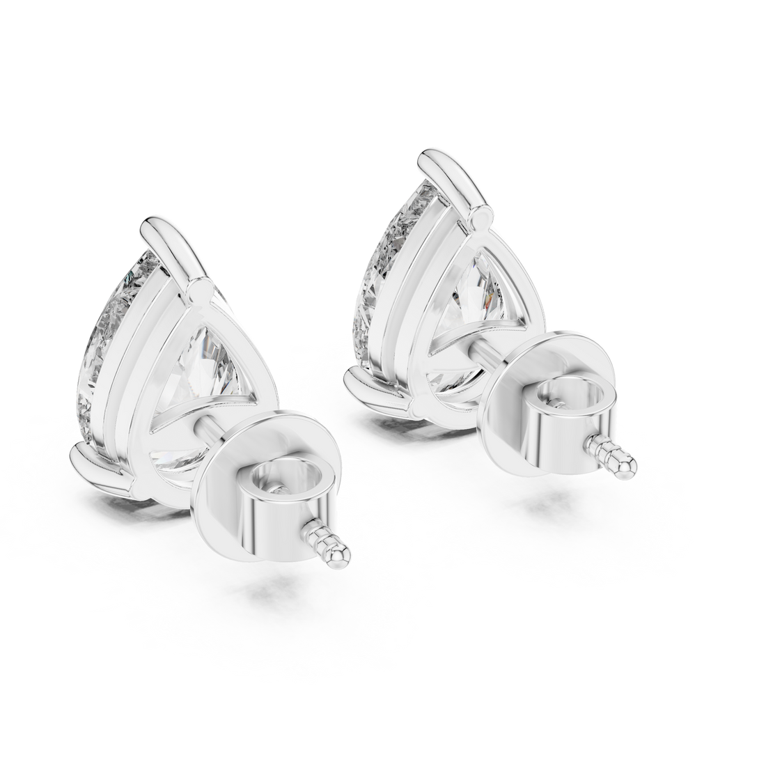 Classic Pear Diamond Stud Earrings