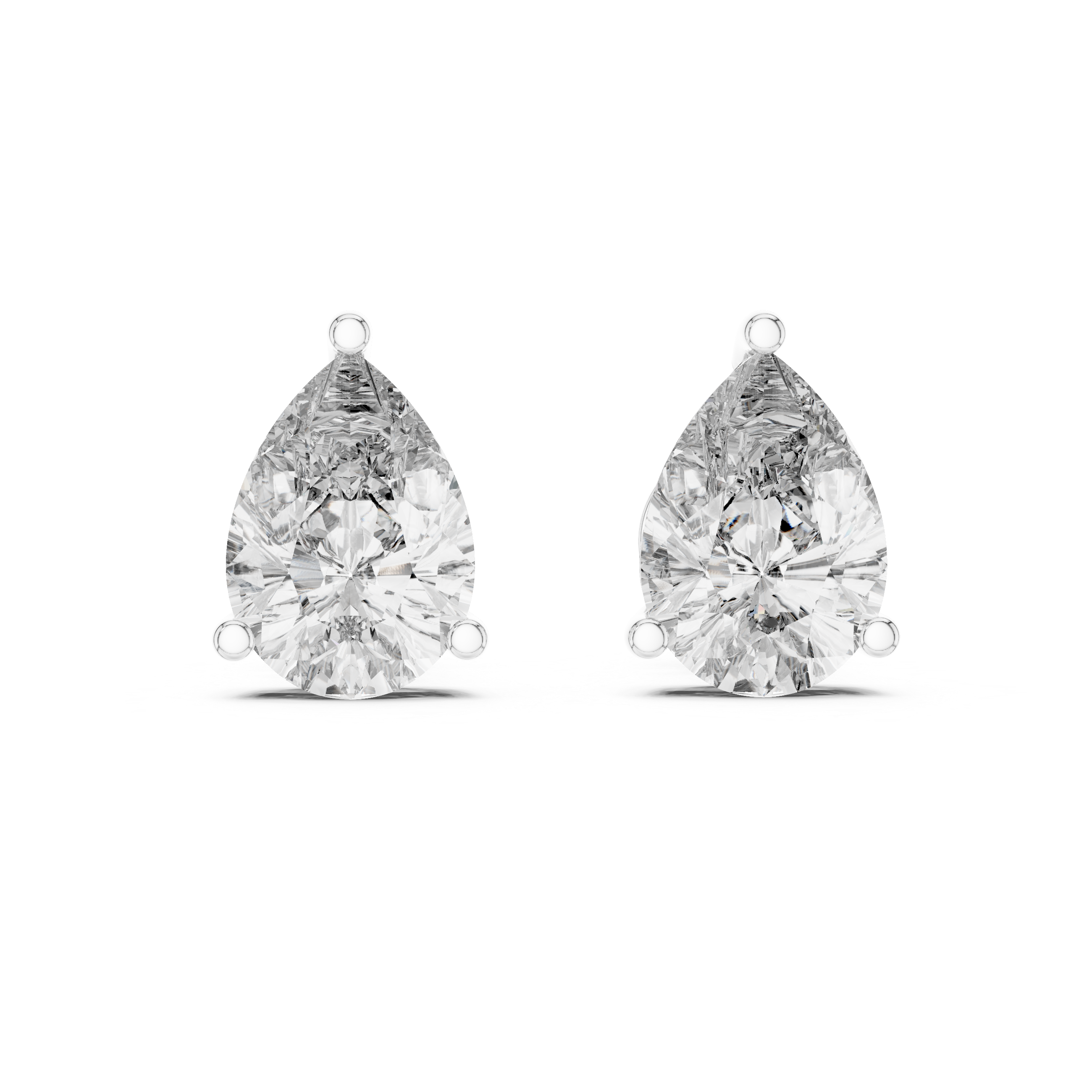 Classic Pear Diamond Stud Earrings