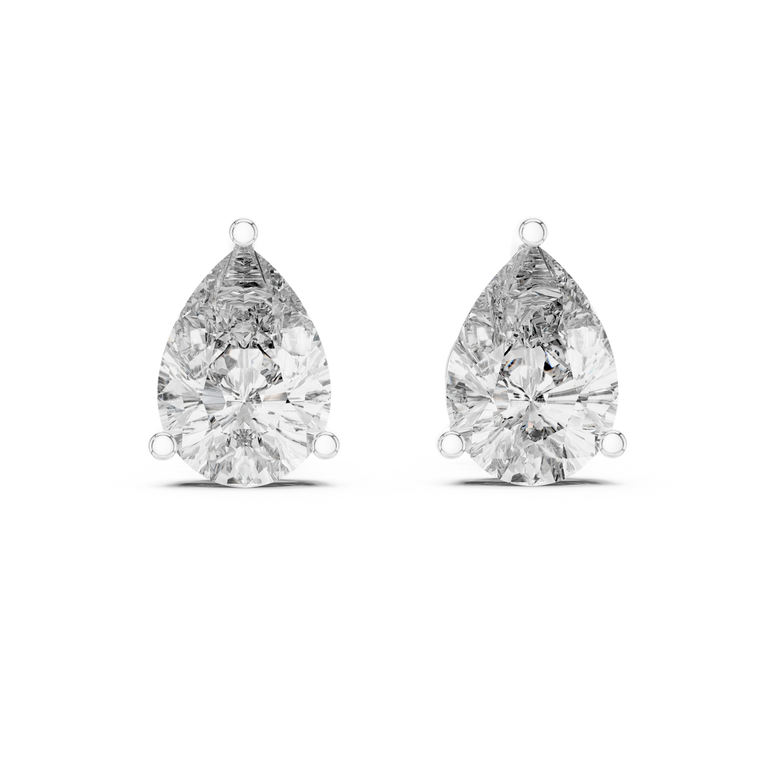 Classic Pear Diamond Stud Earrings