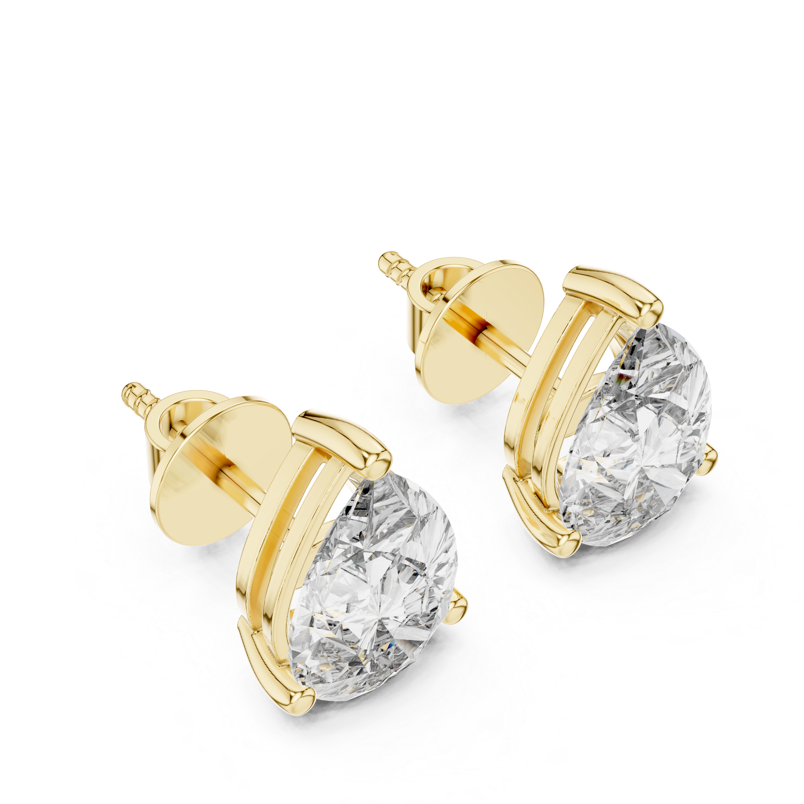Classic Pear Diamond Stud Earrings