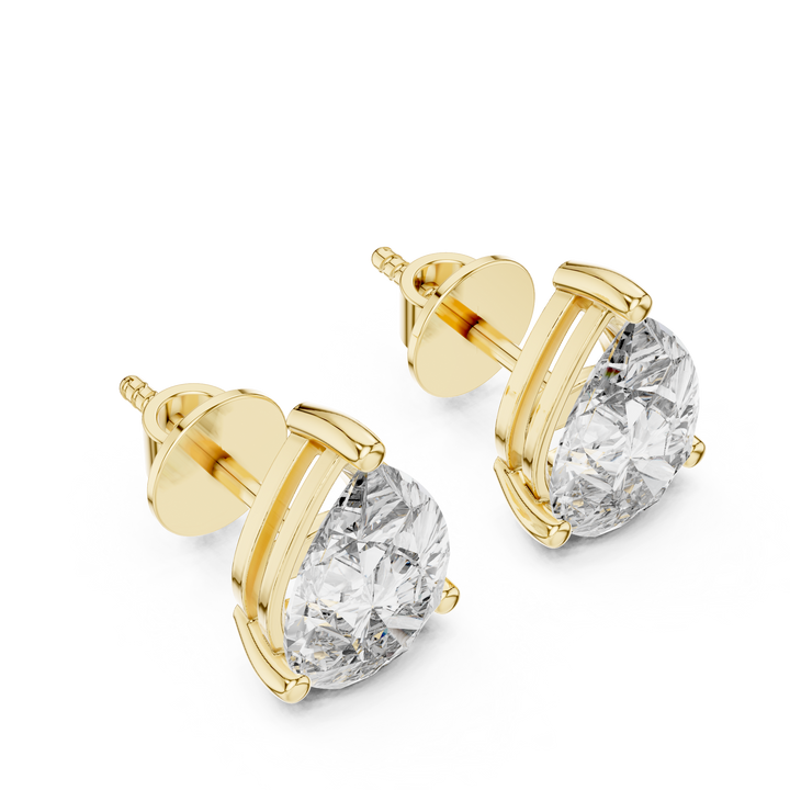 Classic Pear Diamond Stud Earrings