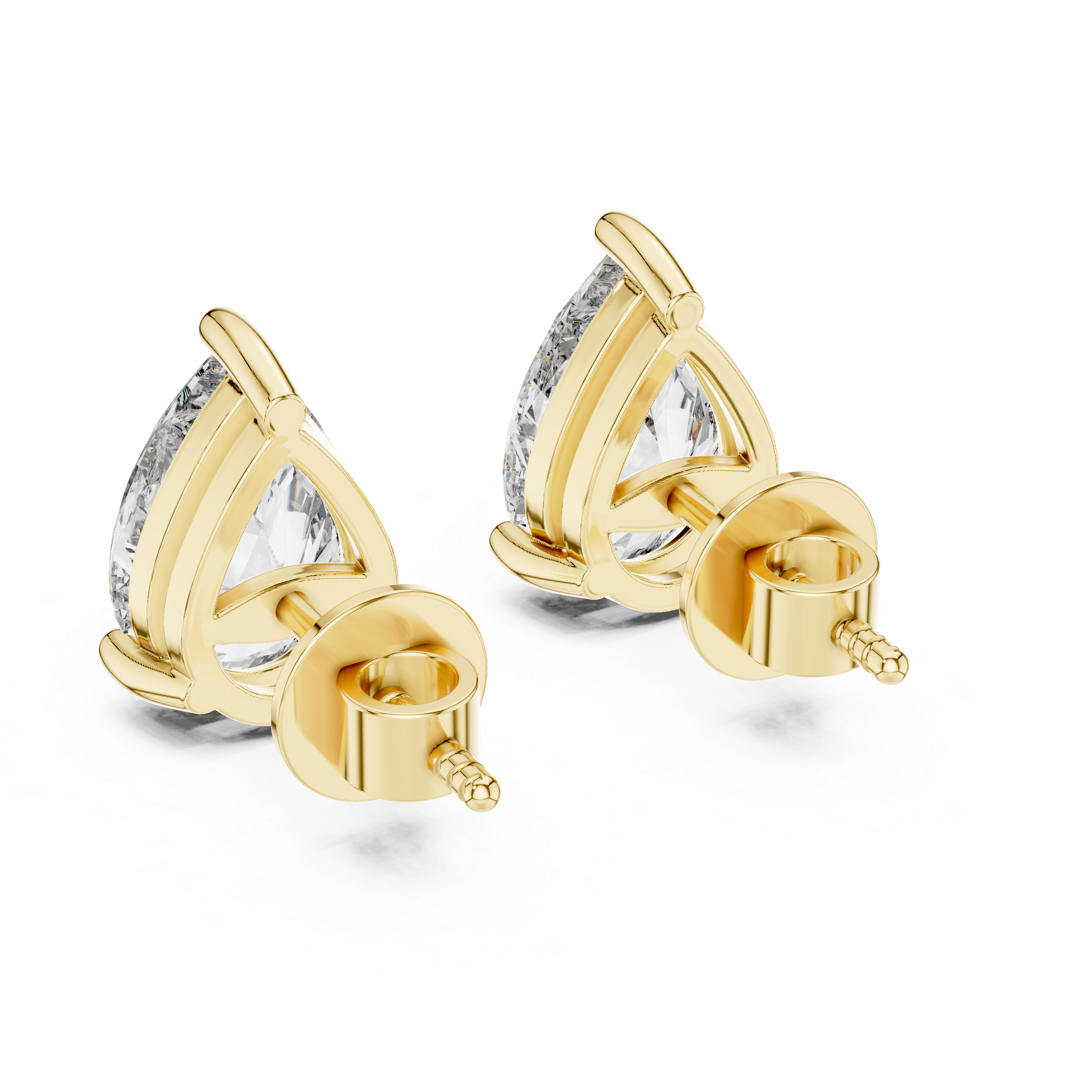 Classic Pear Diamond Stud Earrings