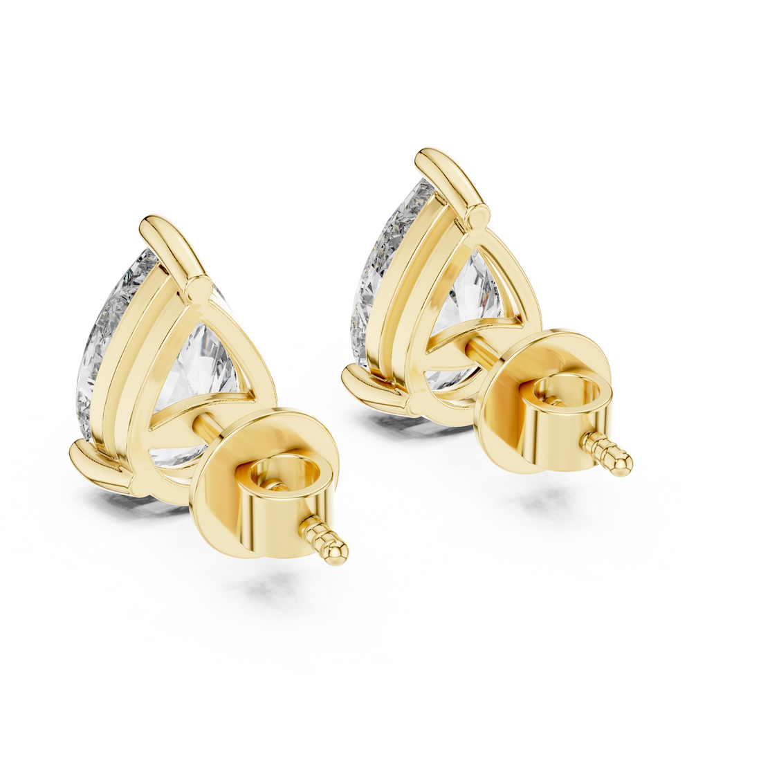 Classic Pear Diamond Stud Earrings