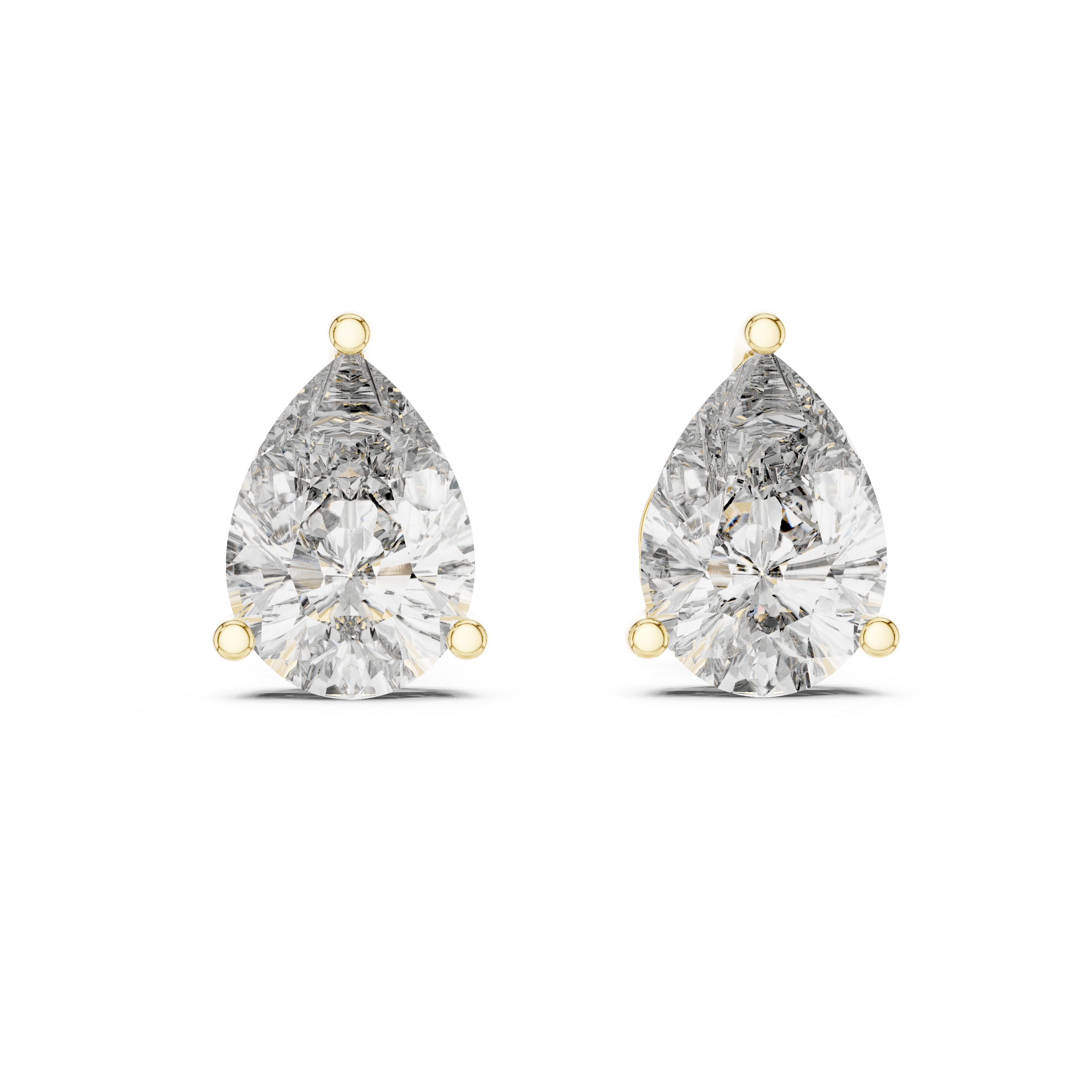 Classic Pear Diamond Stud Earrings