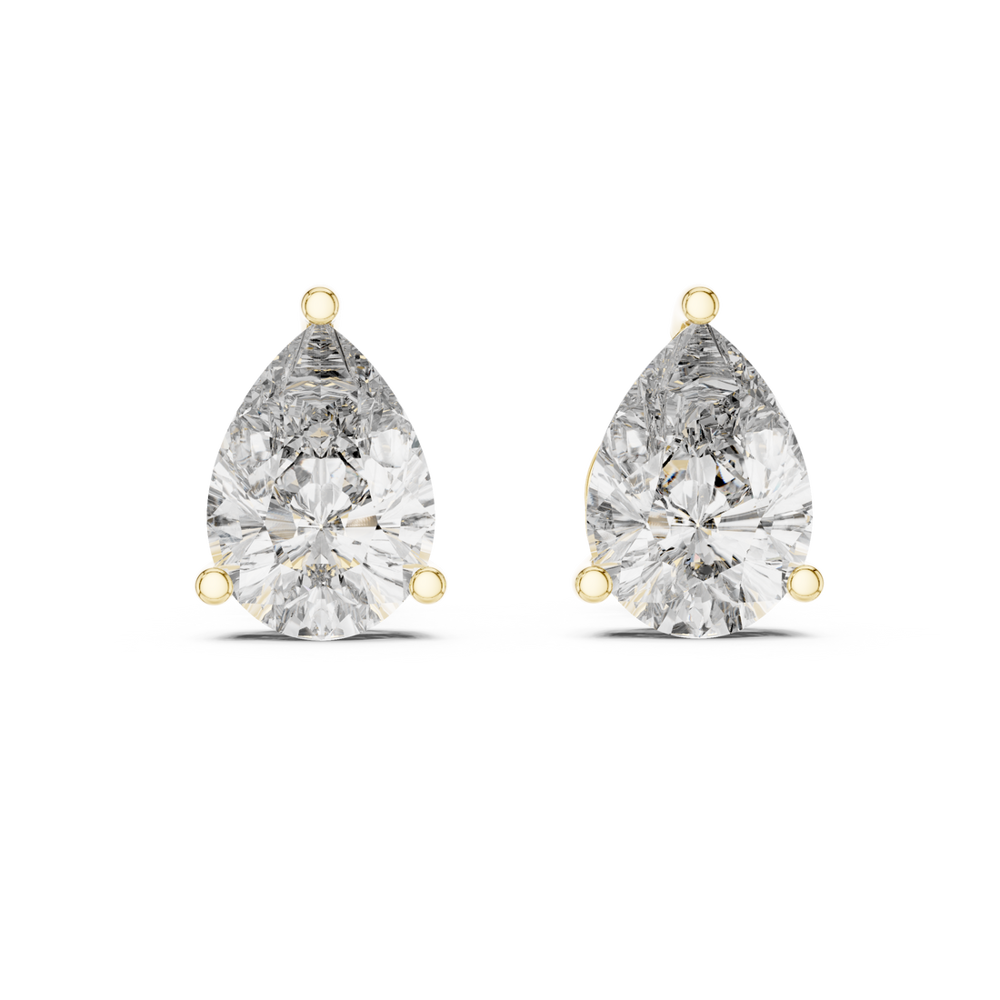 Classic Pear Diamond Stud Earrings