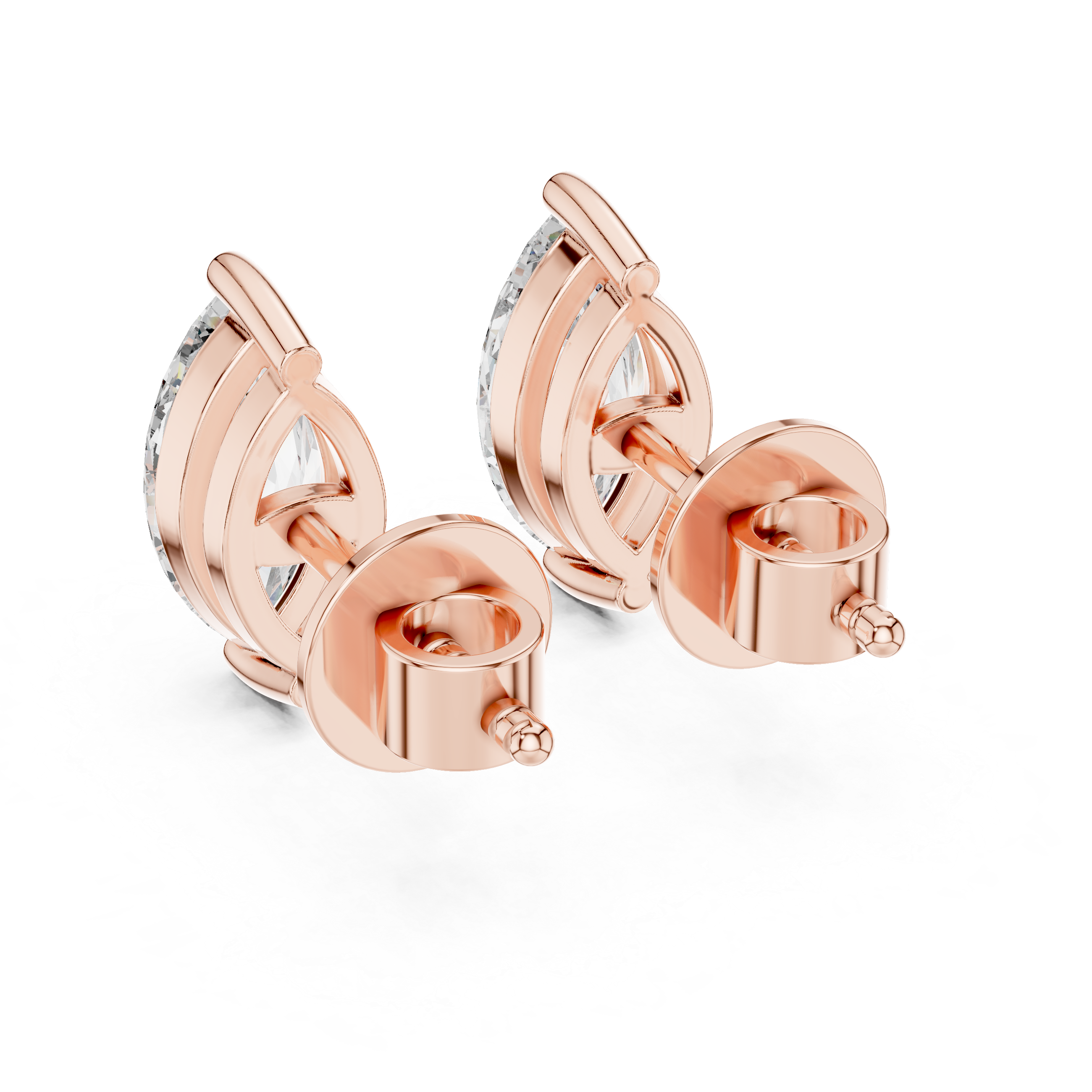 Classic 0.75CT Marquise Diamond Solitaire Studs
