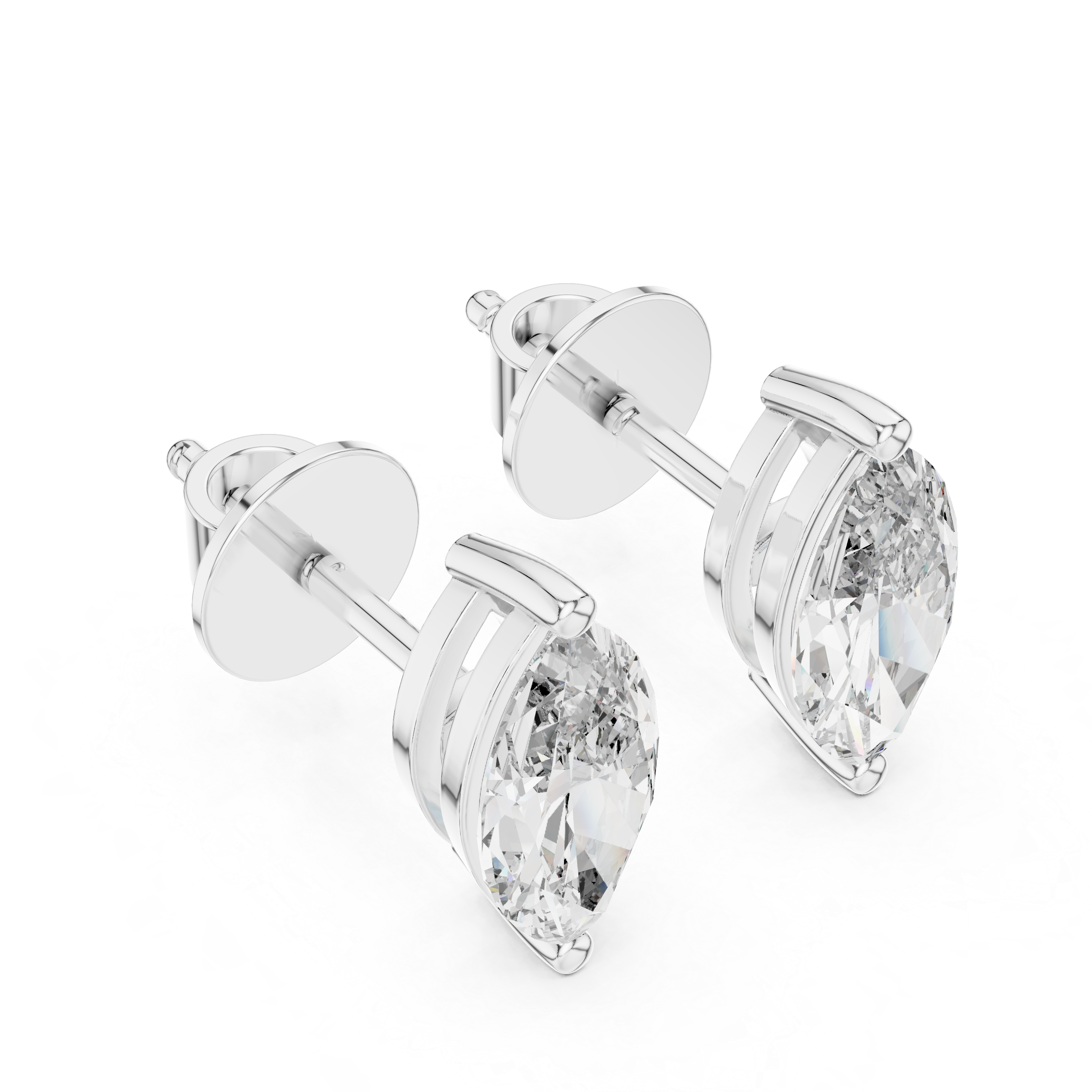 Classic 0.75CT Marquise Diamond Solitaire Studs